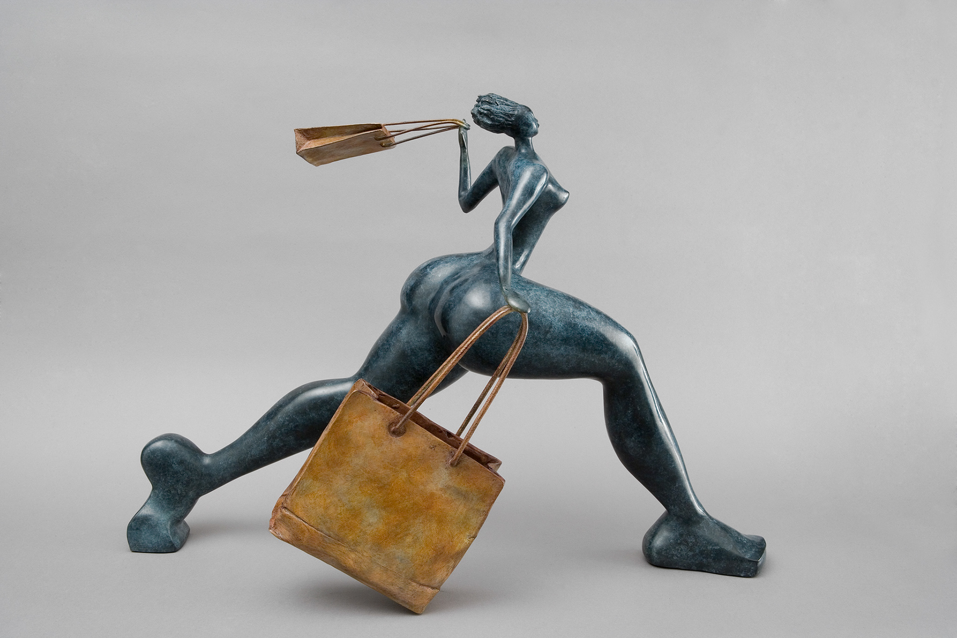 "Shopping" pièce unique en bronze - 7500€