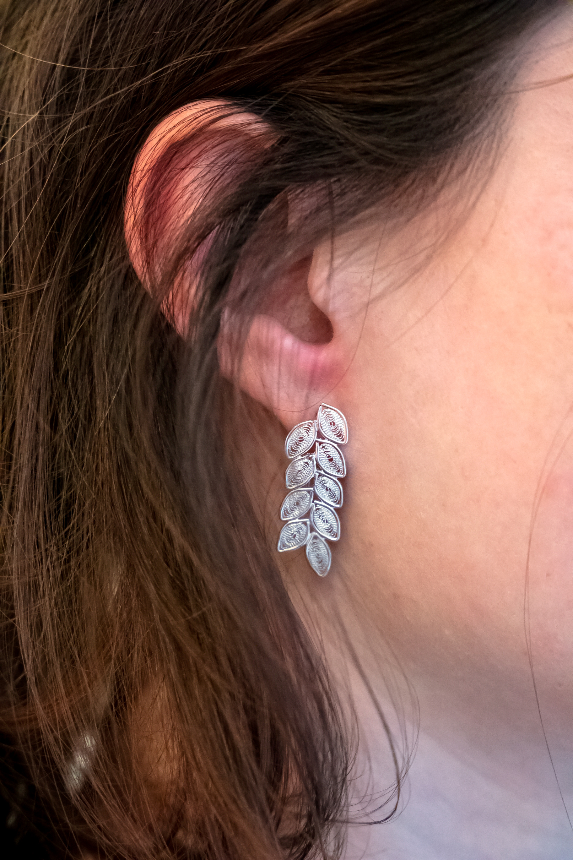 BO "Végétale" longues en argent - 125 €