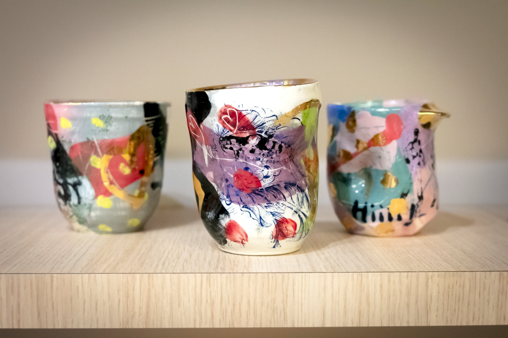 Tasse en faïence et or - 40€