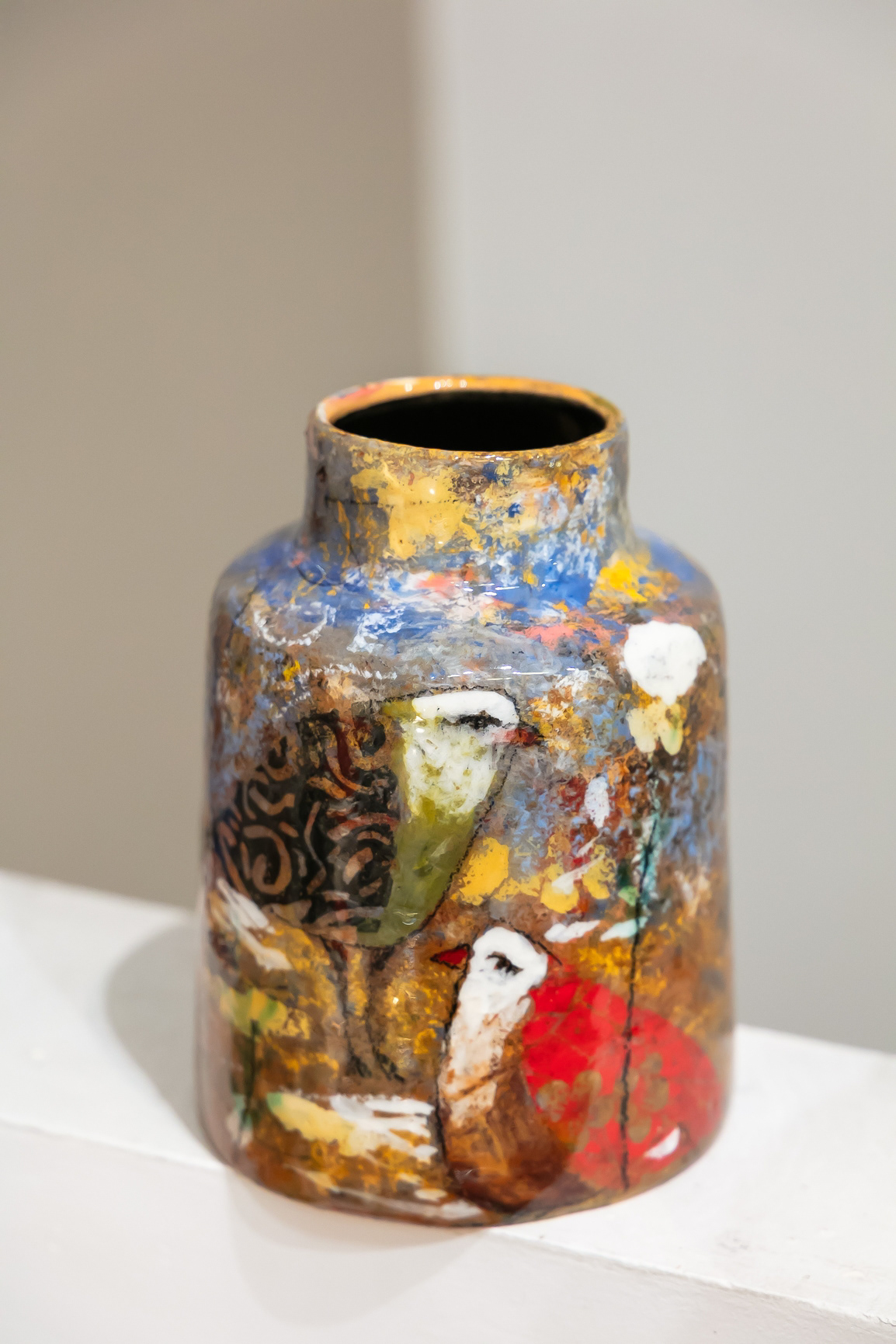 Vase en faïence peinte - 150€