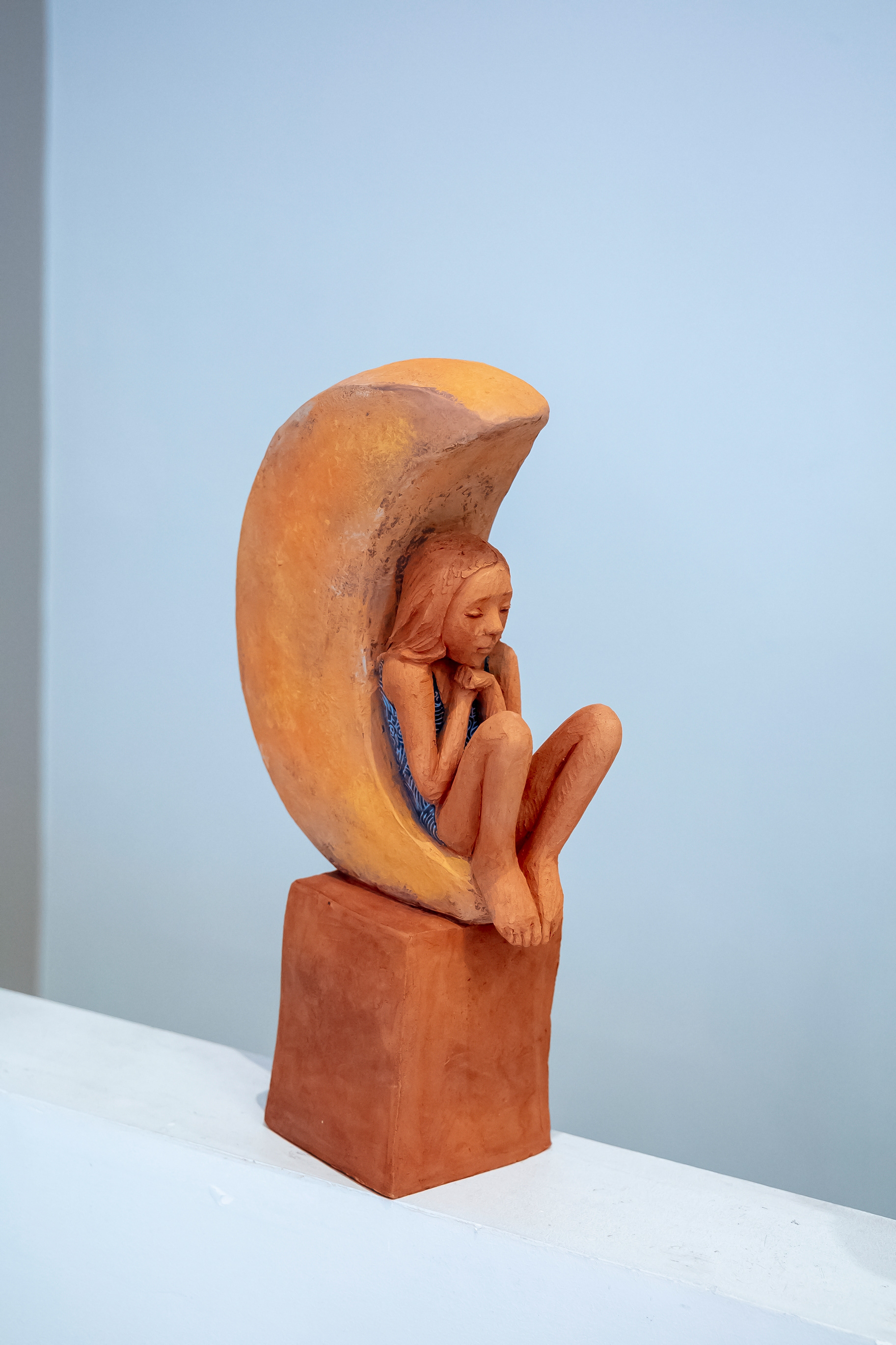 "Au coeur de la nuit" sculpture en argile - 700 €