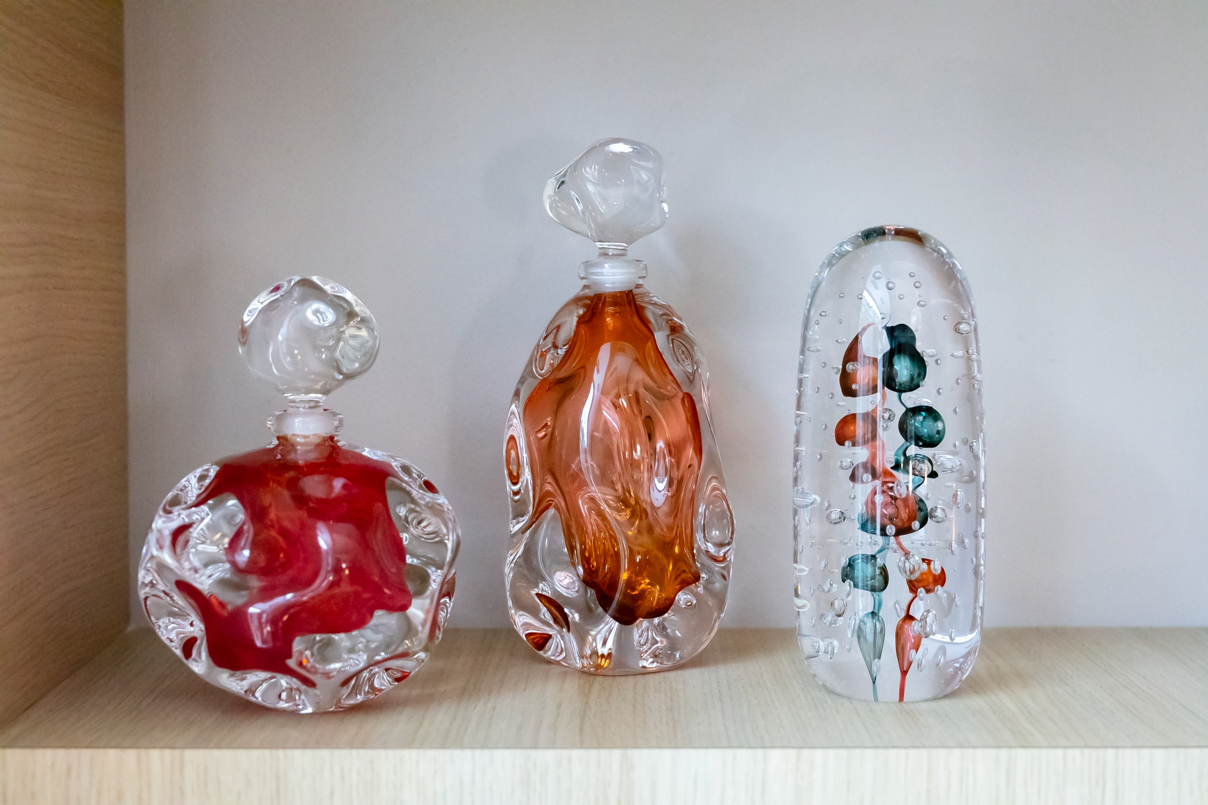 Flacon caillou en verre 220€ - Sulfure "obus" 280€