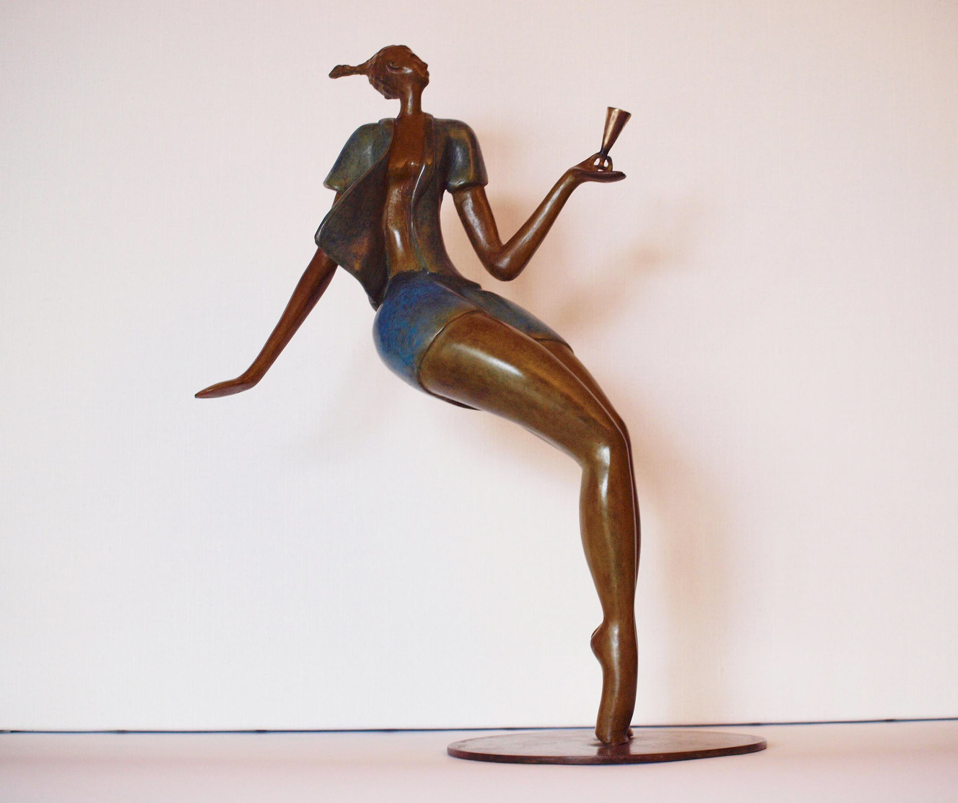 "Champagne" pièce unique en bronze - 7500€