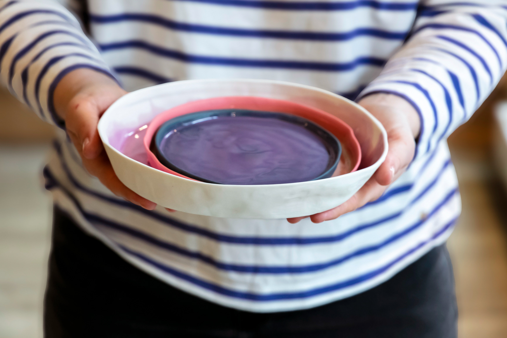 Assiette "Little Cosy" en porcelaine 38€ - Assiette "Sweet Cosy" 47€ - Assiette "Pasta Cosy" 70€