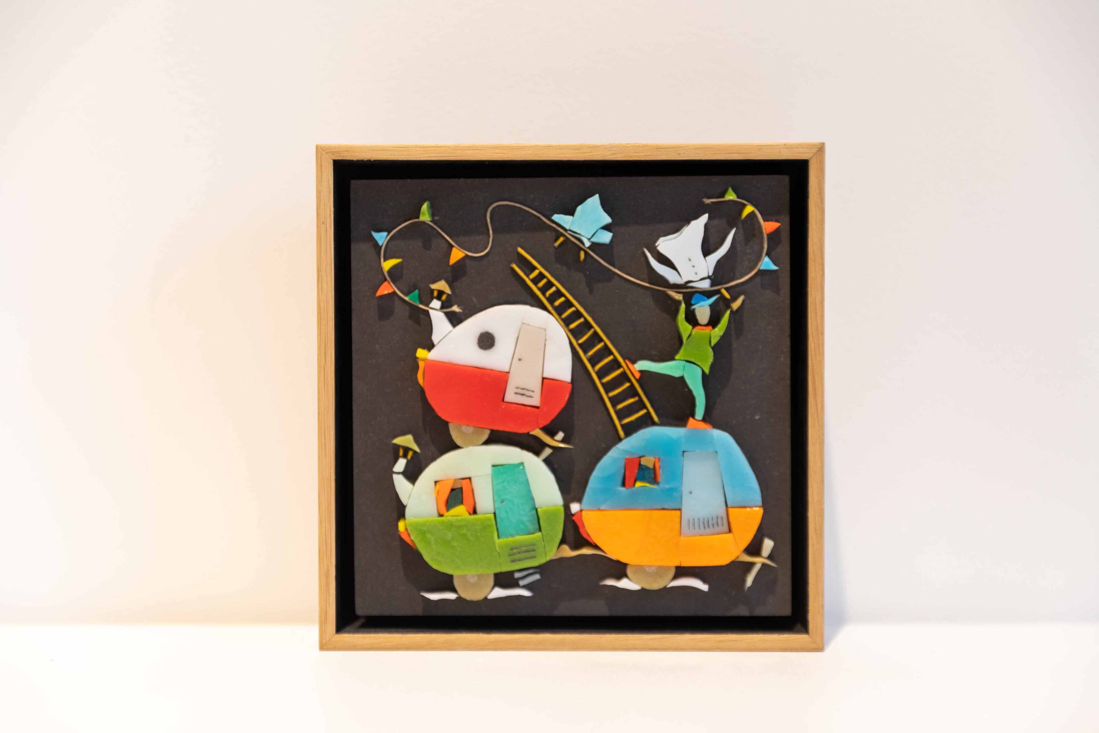 Tableau en mosaïque de pate de verre - 460€