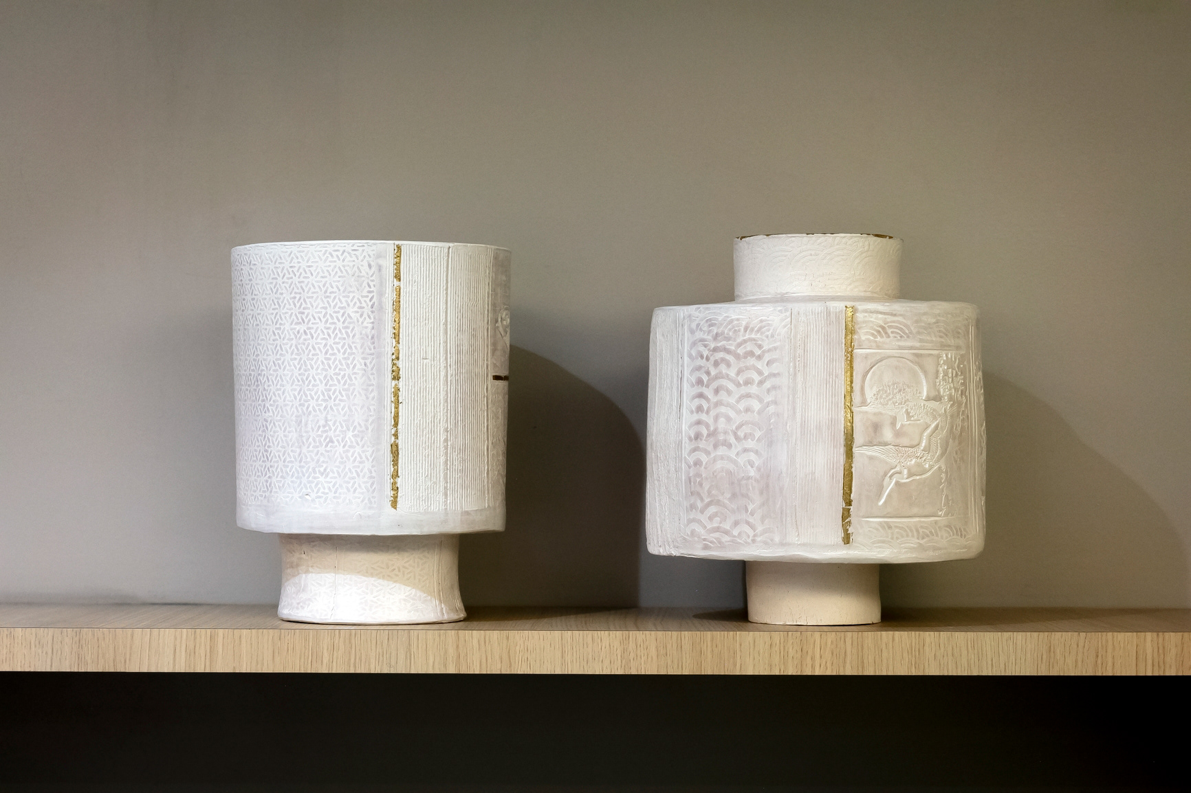 Vase en céramique et or - 350€ et 450€