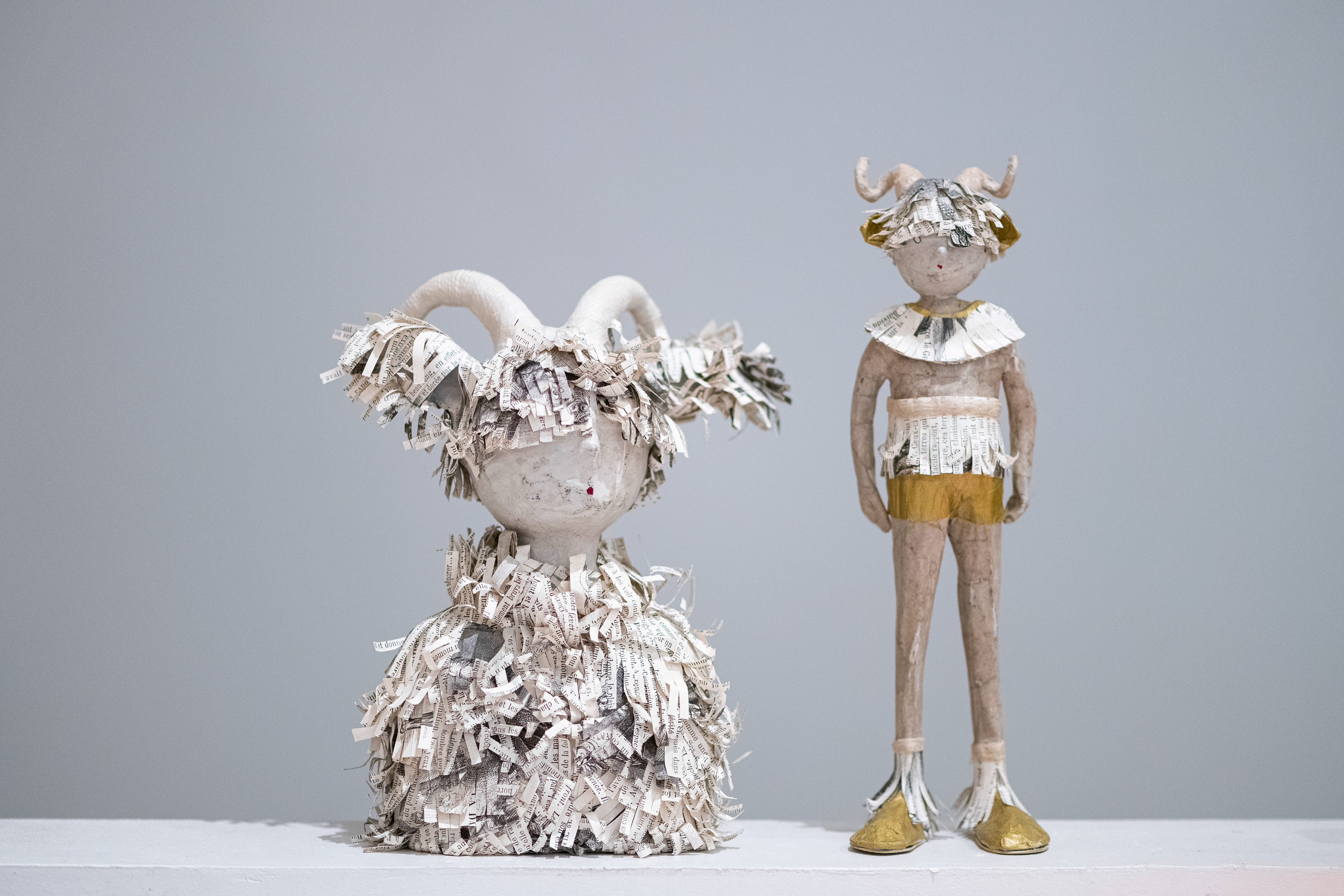Sculpture Bête à Corne 250€ et petit personnage - 210€