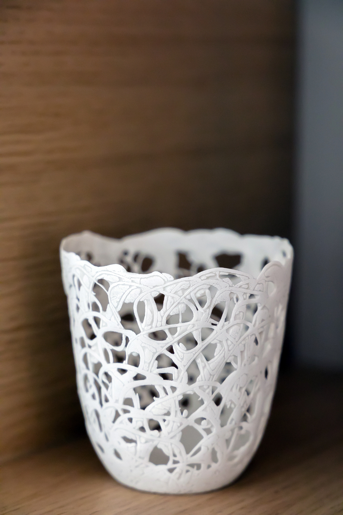 Photophore "Incise" en porcelaine - 50€