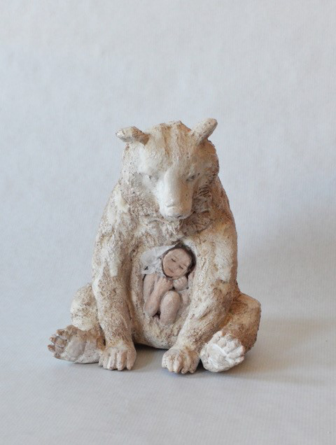 Sculpture "Nid Ours" en grès - 500€