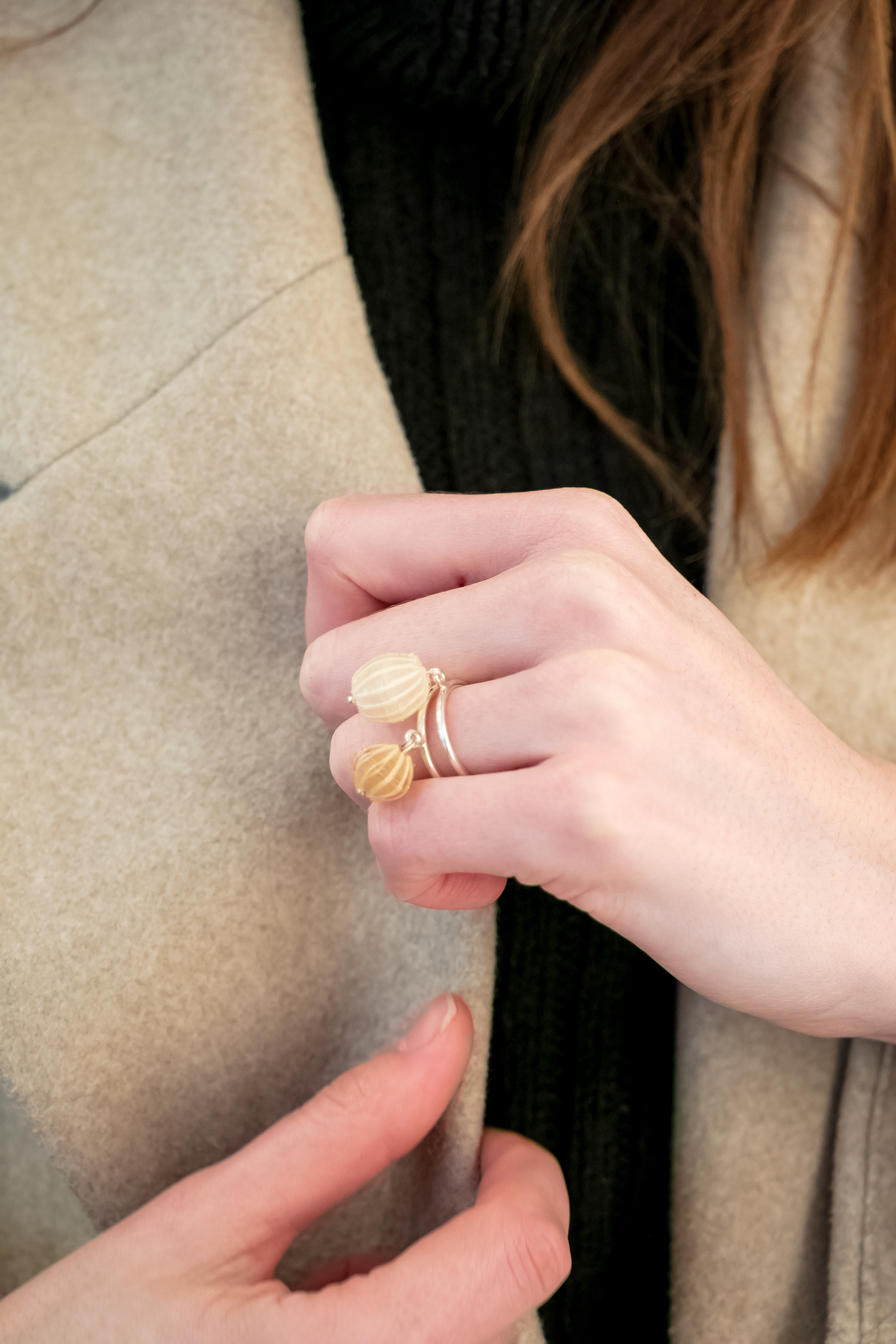Bague à combiner en crin de cheval - 36 €