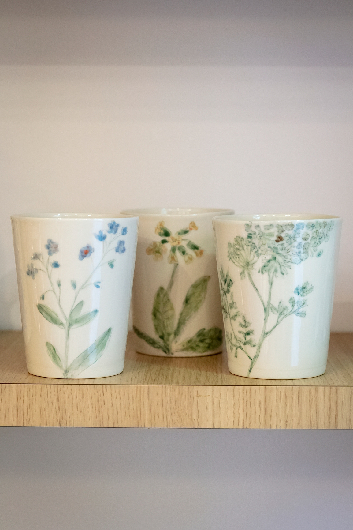 Gobelets en porcelaine et engobe - 35€