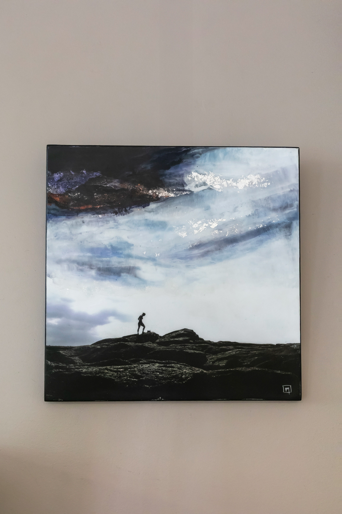 "Rivage IV" laque sur bois - 340€