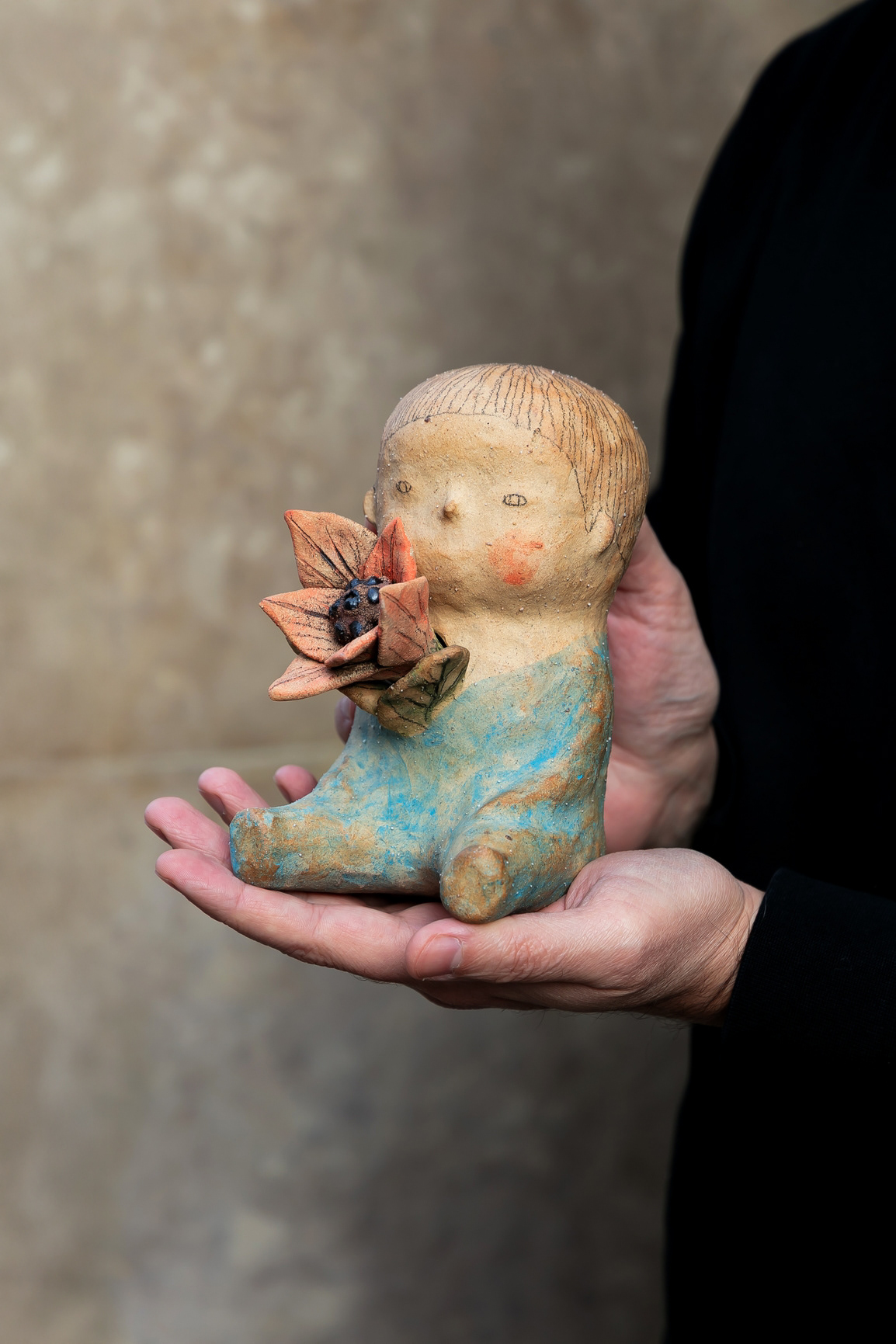 Vase / Sculpture "Fleur sur le coeur" - 540€