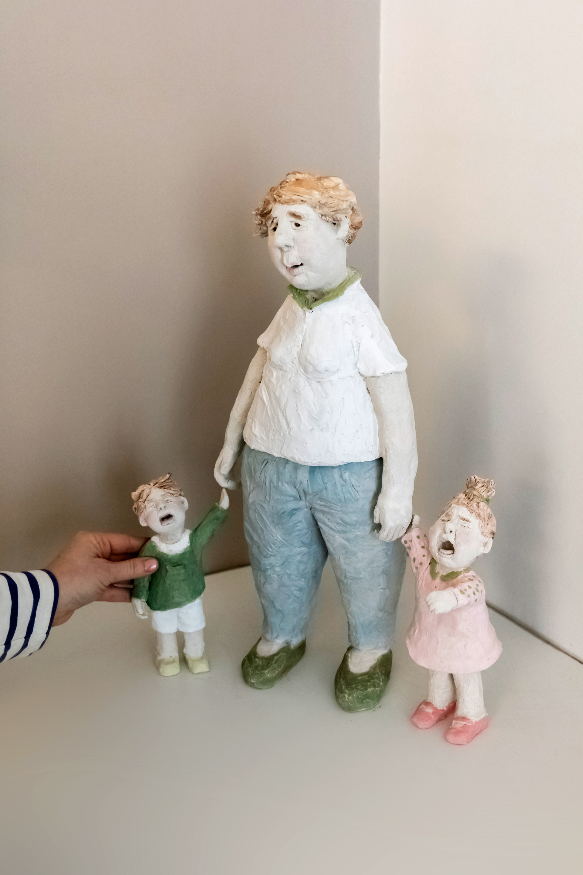 Sculpture "Tempête maternelle' en grès - 1800€