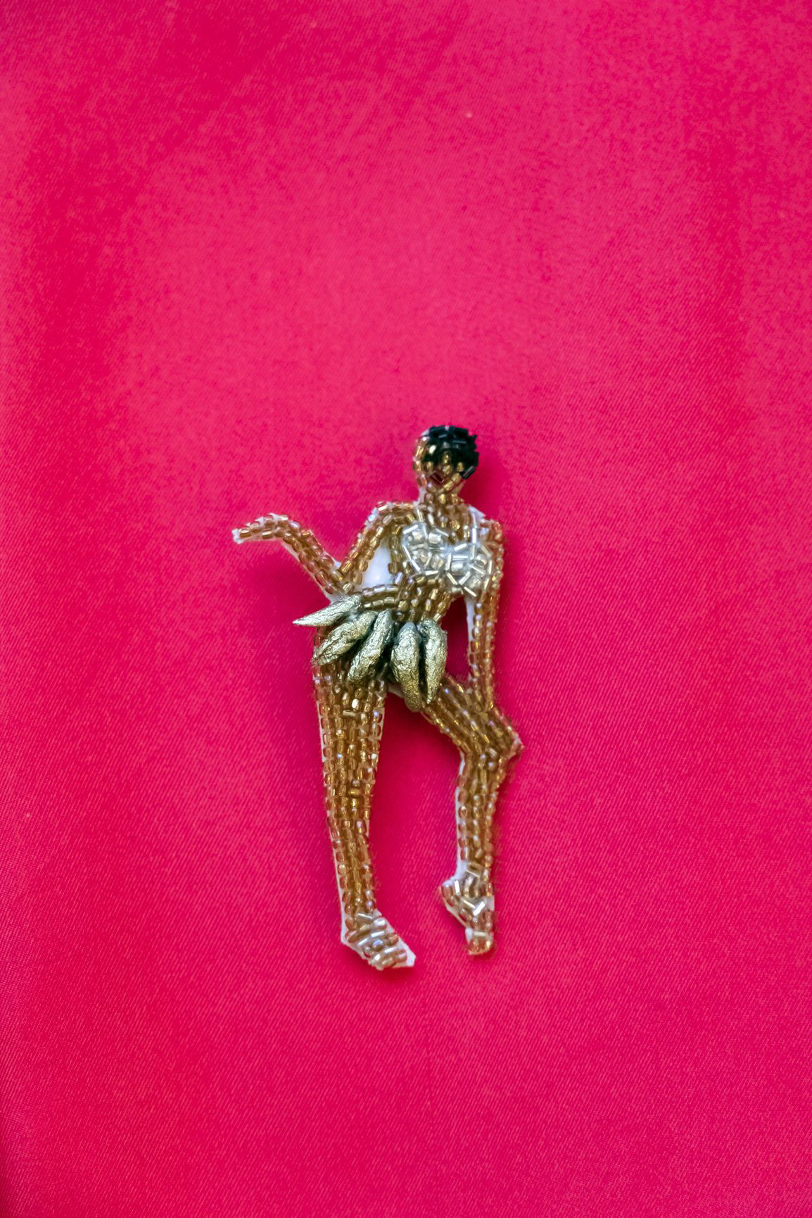 Broche Joséphine n°1 en perles brodées - 144€