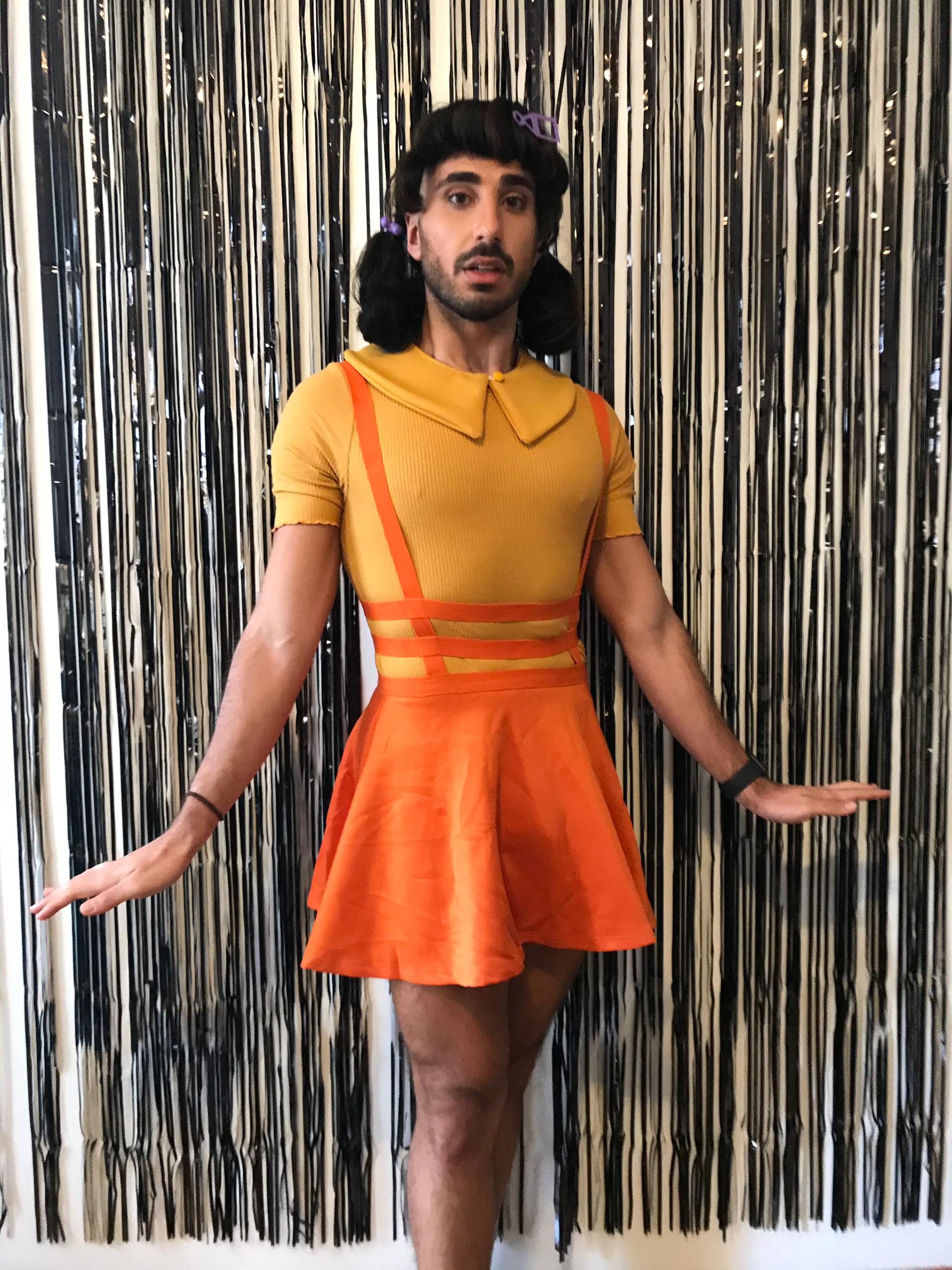Custom constructed and styled hard-front wig