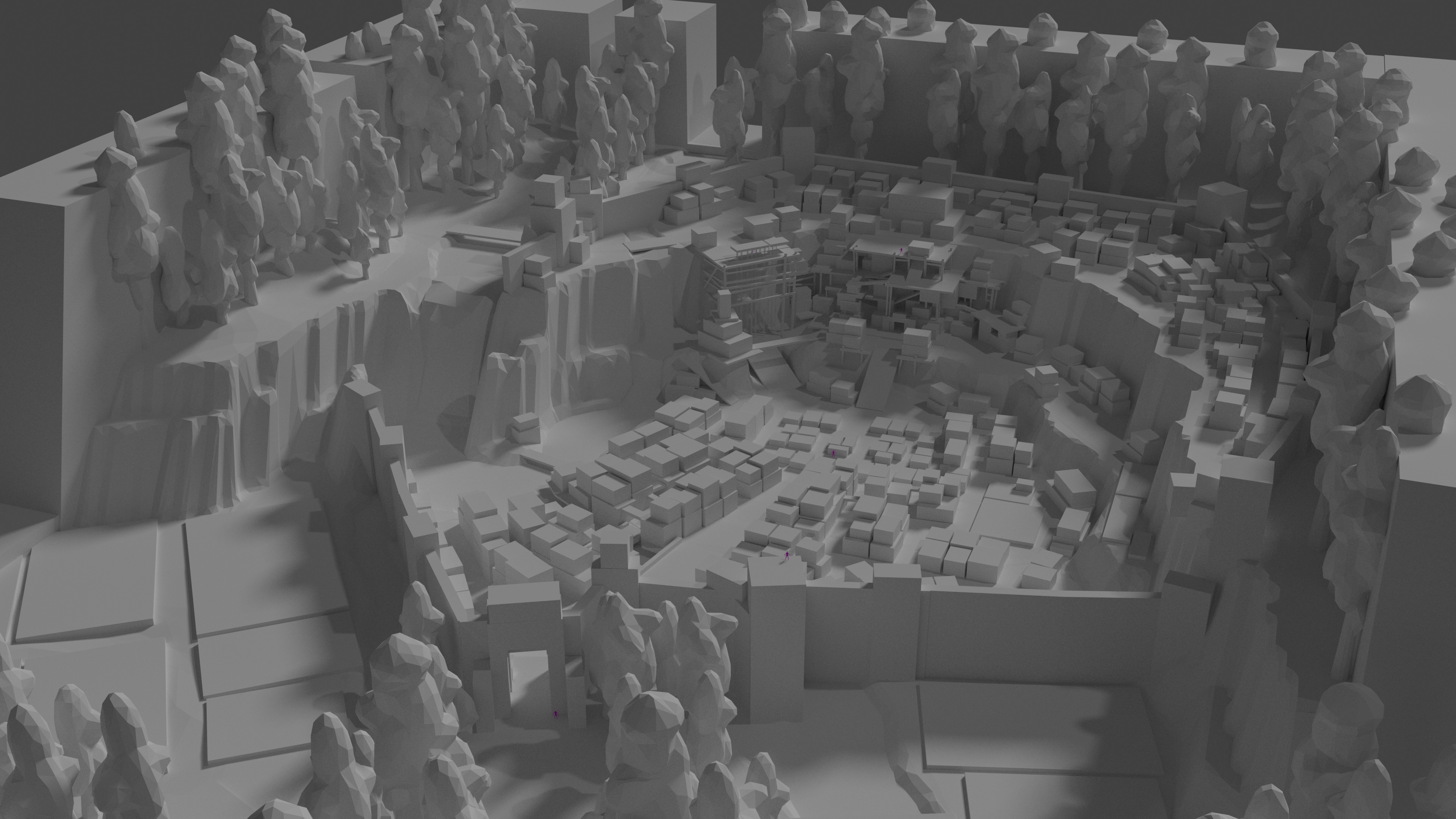 3D visualization of a town for a pen and paper campaign