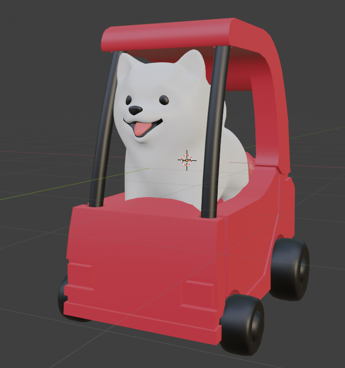 Undertale's 'Annoying Dog' driving a little tikes car