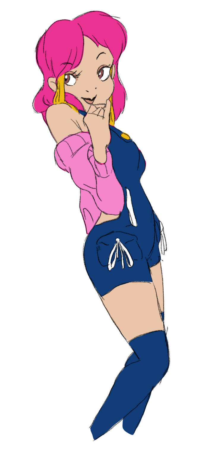 When I redesigned the character, I tried out different art styles