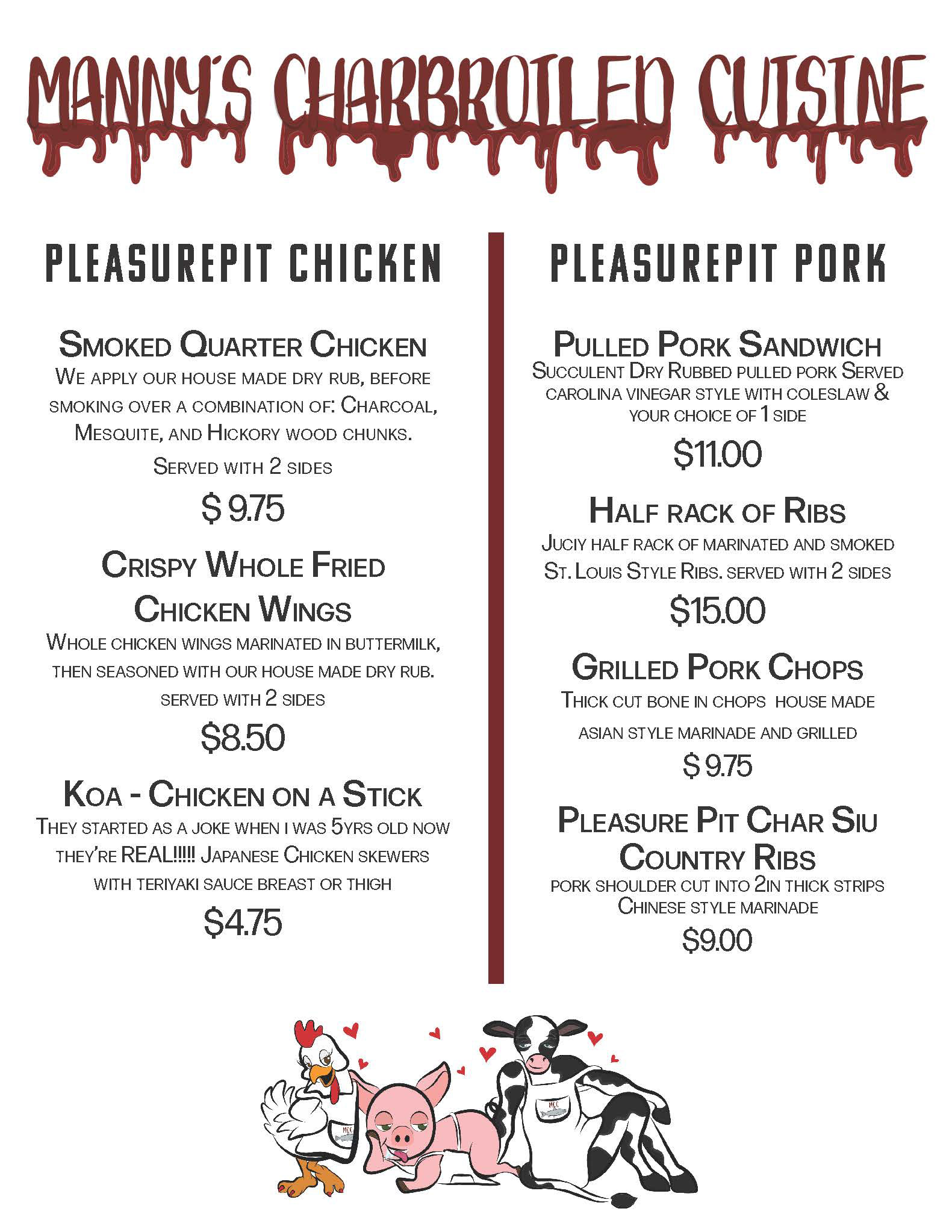Front Menu