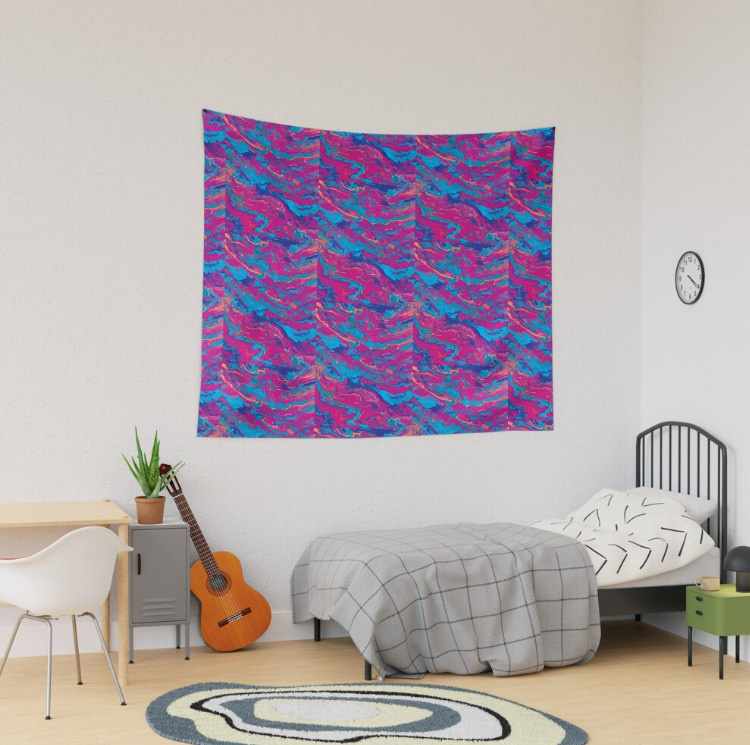 fluid art tapestry