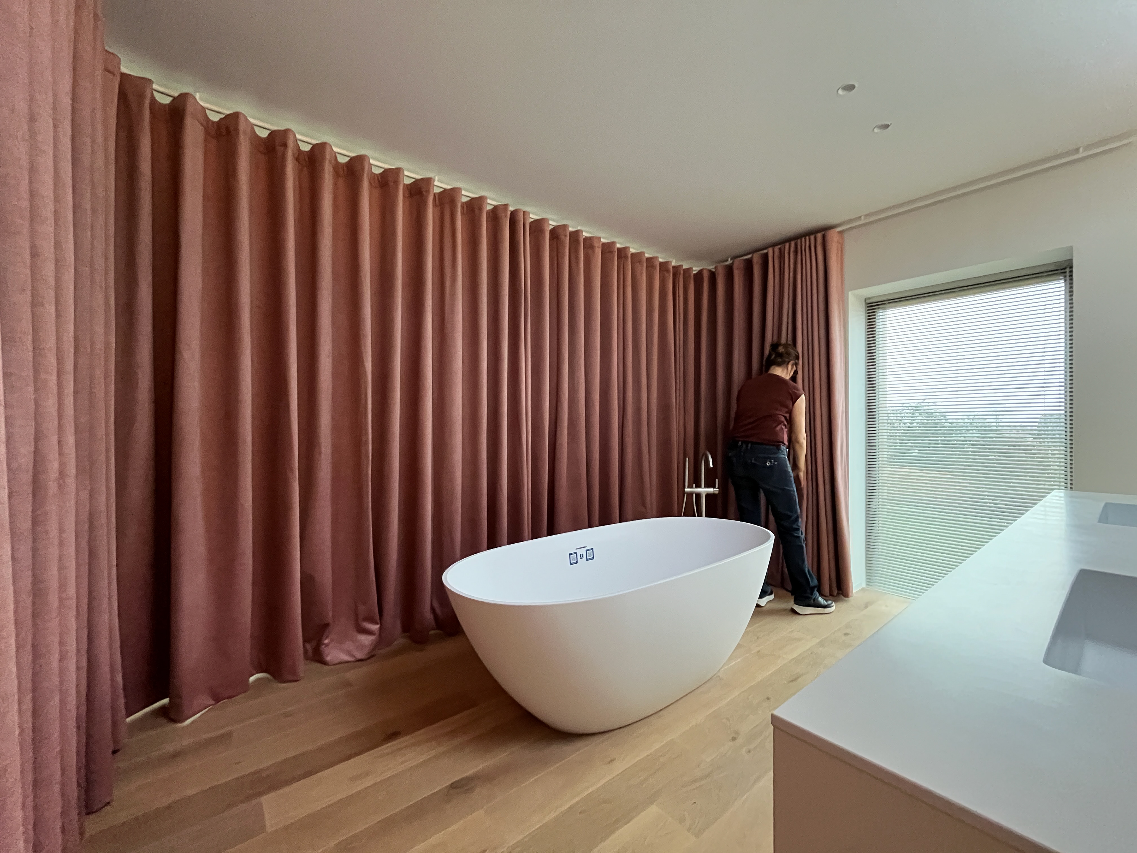 Afscheiding tussen badkamer