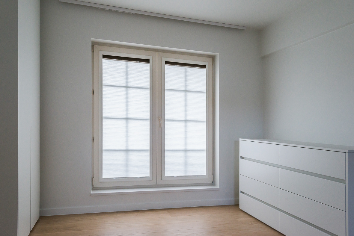 Overdag geen inkijk door de doorzichtige plisse