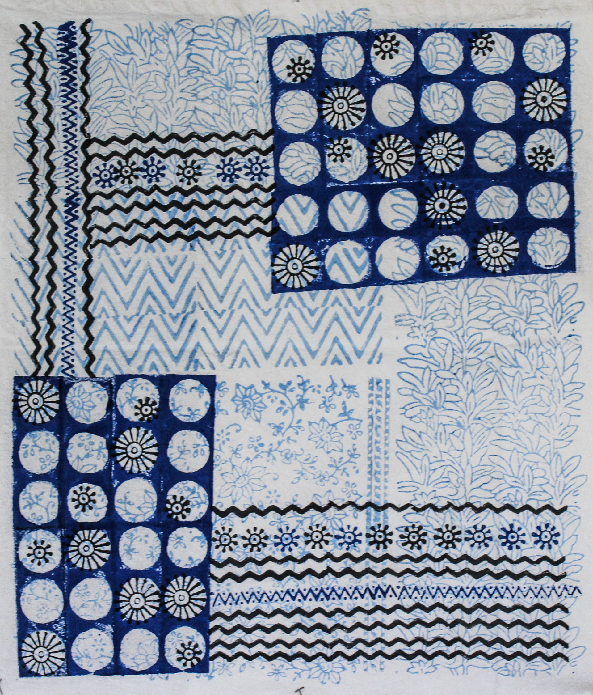 Block Printed surface