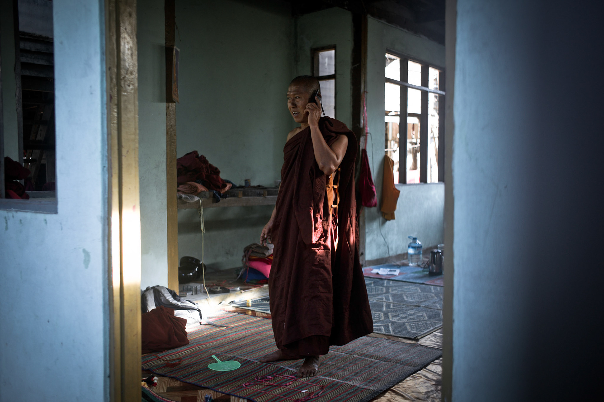 U Eindaka was first arrested in 1990, disrobed and sentenced to 5 years in prison for boycotting alms from the military regime. He became the Abbot of Maggin Monastery in Rangoon, well known as a hospice and treatment center for HIV/AIDS patients. In September 2007 the regime suspected U Eindaka and the monastery of being active behind the scenes during the Saffron Revolution and raided it 5 times and arresting all the monks before closing it down in November. U Eindaka was sentenced to 20 years in Lashio prison but was released in January 2012 under a presidential amnesty and has returned to Maggin monastery where he continues his work to bring democracy to Burma