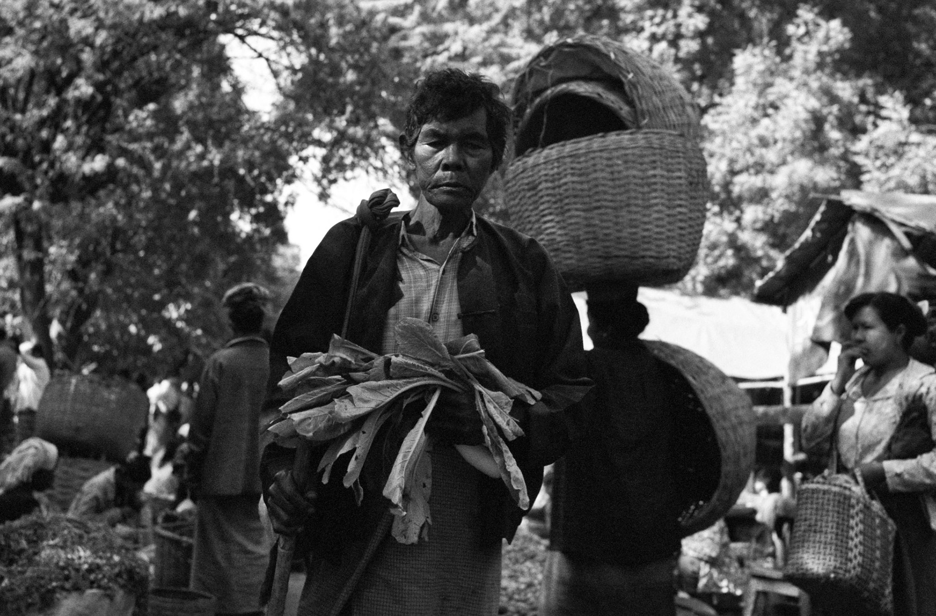 A homeless man shops for what food he can afford at the daily market. Once known as the 'rice-bowl' of Asia and despite being a natural resource rich nation, Burma has now become one of the poorest nations on earth due to chronic economic mismanagement by the ruling military regime.