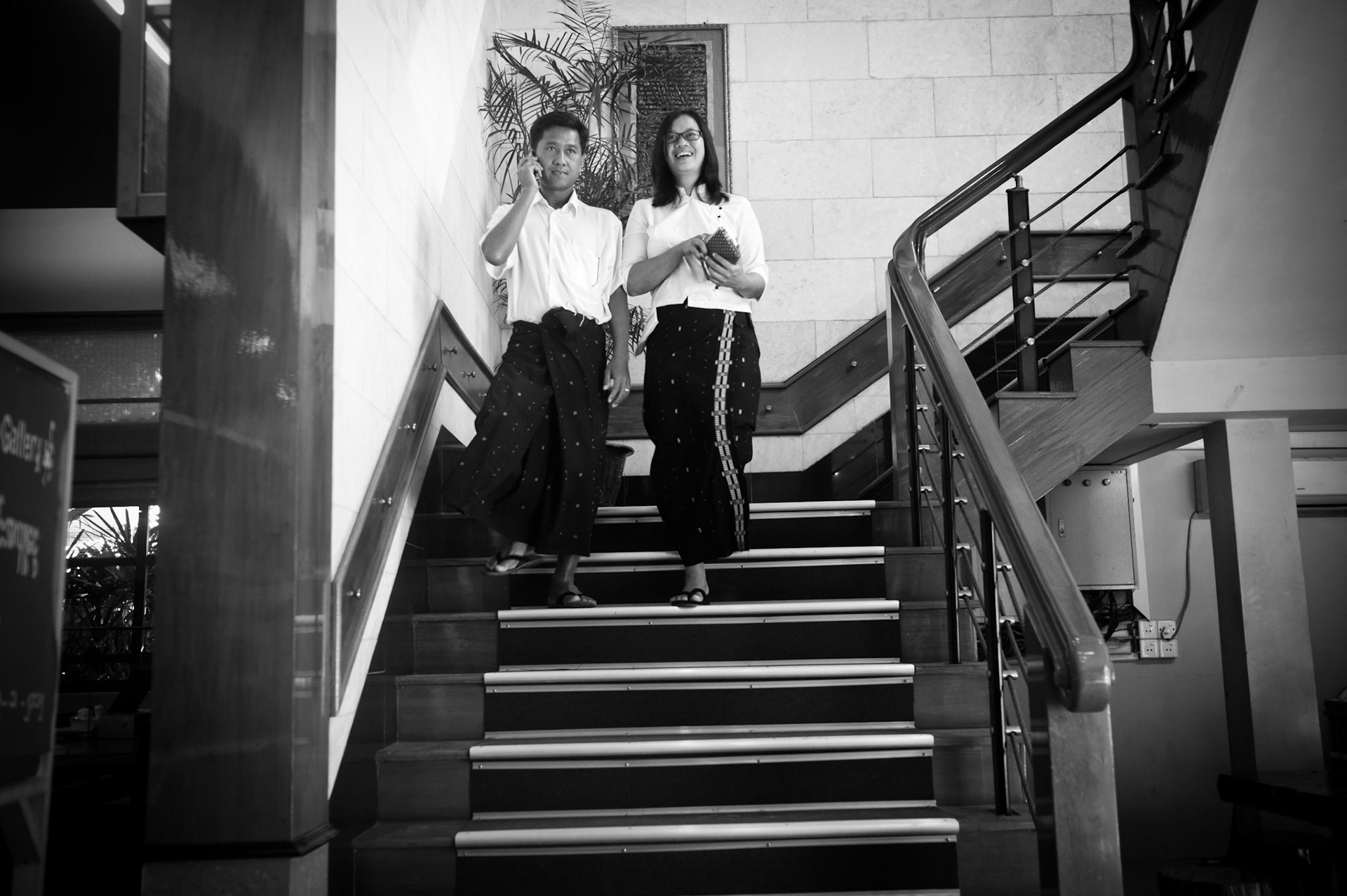 Reunited after being released from prison under a presidential amnesty, husband and wife, Ko Jimmy and Nilar Thein, are a family once again