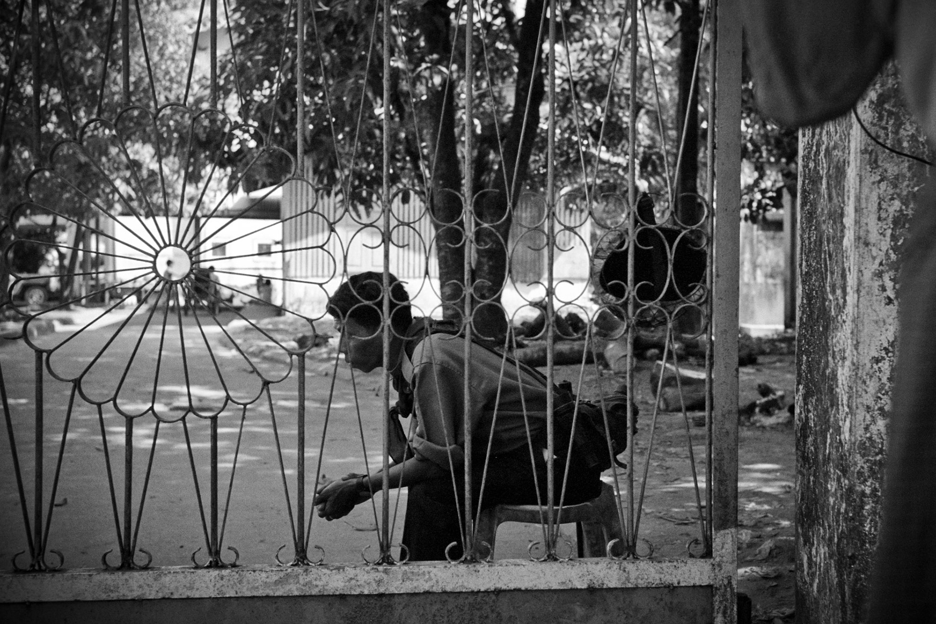 Monasteries throughout Rangoon were raided with hundreds of monks rounded up and detained. The army then used the monasteries as there base and now some three months later many monasteries remain under the control of the military.