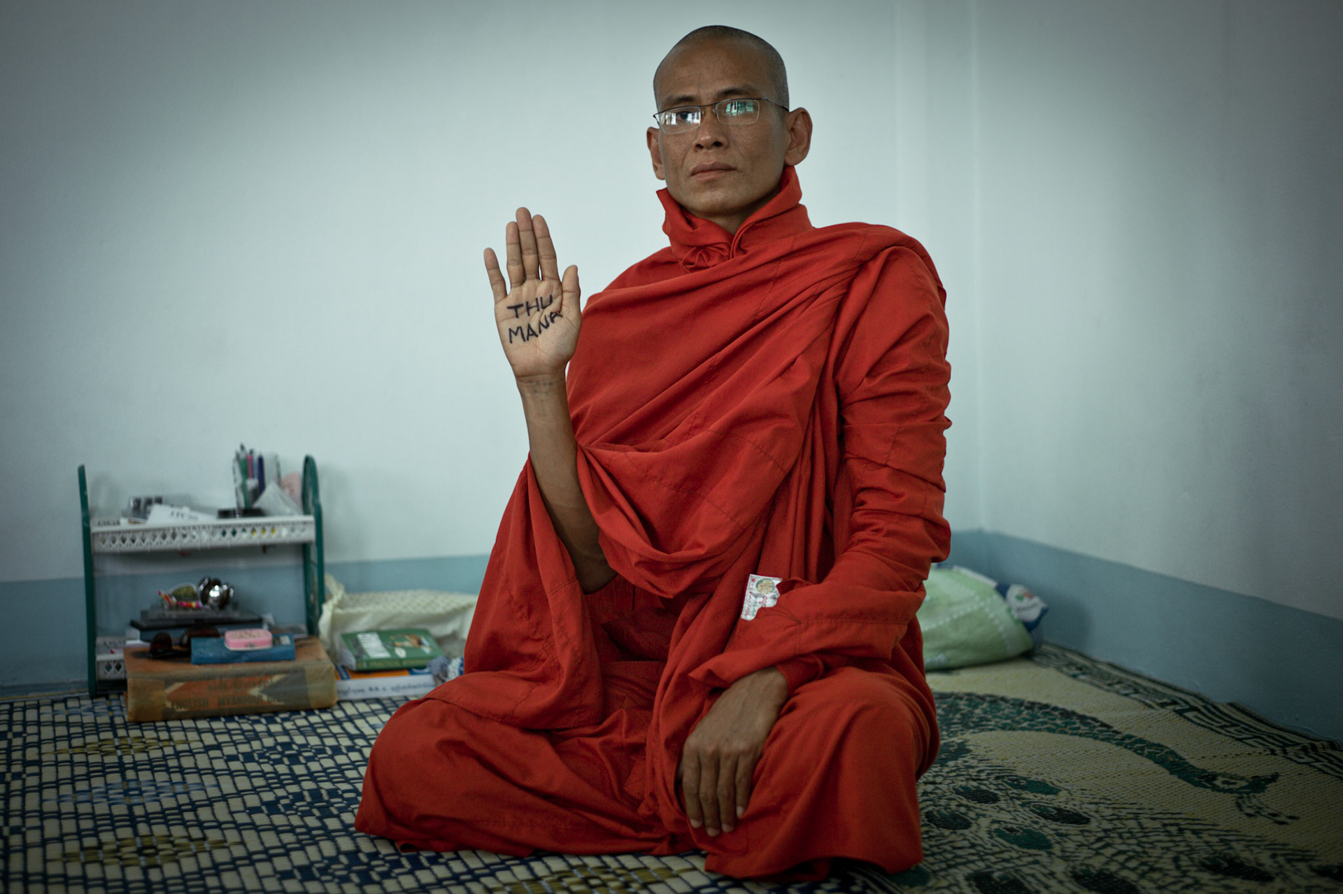 U Sandawabartha, a member of the Young Monks Union during the 1988 uprising was arrested in 1993 when he was involved in a statement being issued demanding the release of Aung San Suu Kyi and all political prisoners. He was charged with high treason and sentenced to 29 years. He was jailed for more than 16 years before his release in 2009. He fled Burma soon after his release and now lives on the Thai-Burma border.
U Thumana, a Buddhist monk, was arrested after the 1988 democracy uprising and sentenced to 18 years imprisonment. He is still detained in Insein prison.