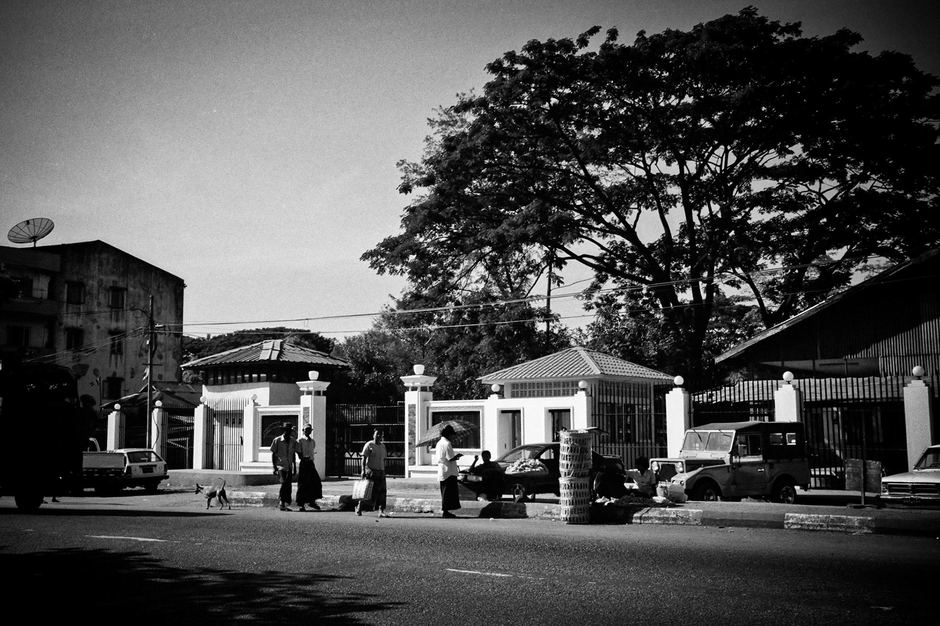 The main entrance to Insein prison in Rangoon, Burma. The prison is notorious worldwide for its inhumane and dirty conditions, abusive techniques, and uses of mental and physical torture. It is used largely to repress political dissidents and one of it's most famous prisoners has been Aung San Suu Kyi who has been jailed there on 3 seperate occasions.