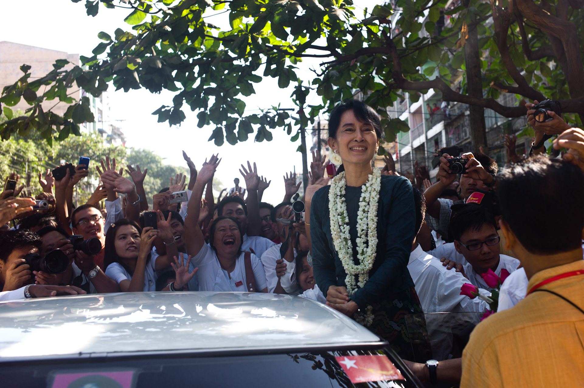 The National League for Democracy open a new office in Mingalar Taung Nyunt Township, Rangoon as preparations get underway for campaigning in the forthcoming elections. The NLD will compete in parliamentary elections for the first time since 1990 when their general election victory was over-ruled by the military regime