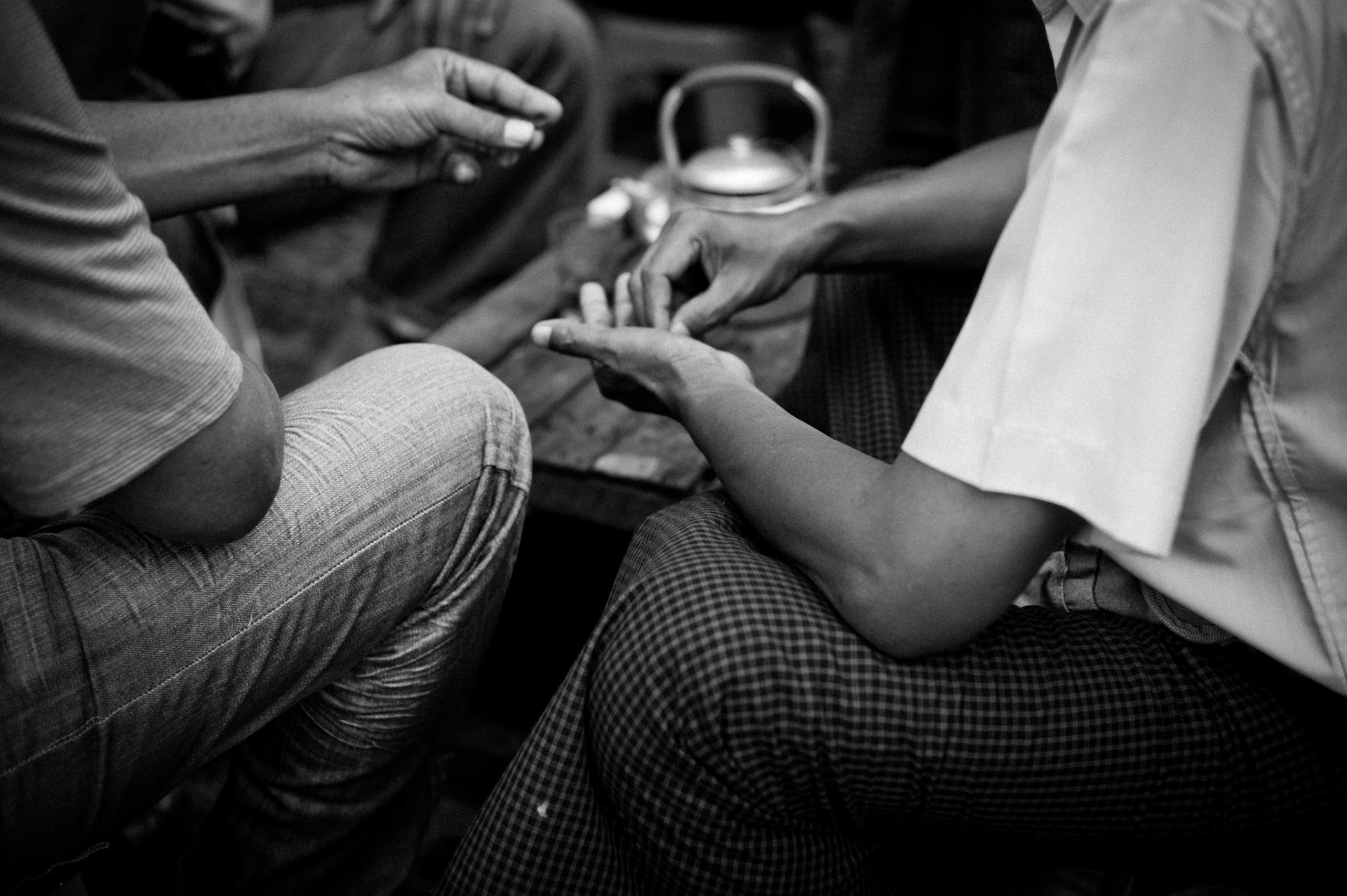 Traders prepare and deal in Burmese jade at Bogyoke Aung San market in Rangoon. Burmese jade is the most precious and the finest quality in the world. Whilst Western sanctions prohibit trade and import, it is a lucrative business for Asian countries, in particular Chinese dealers and brings in millions of dollars in revenue to the military regime