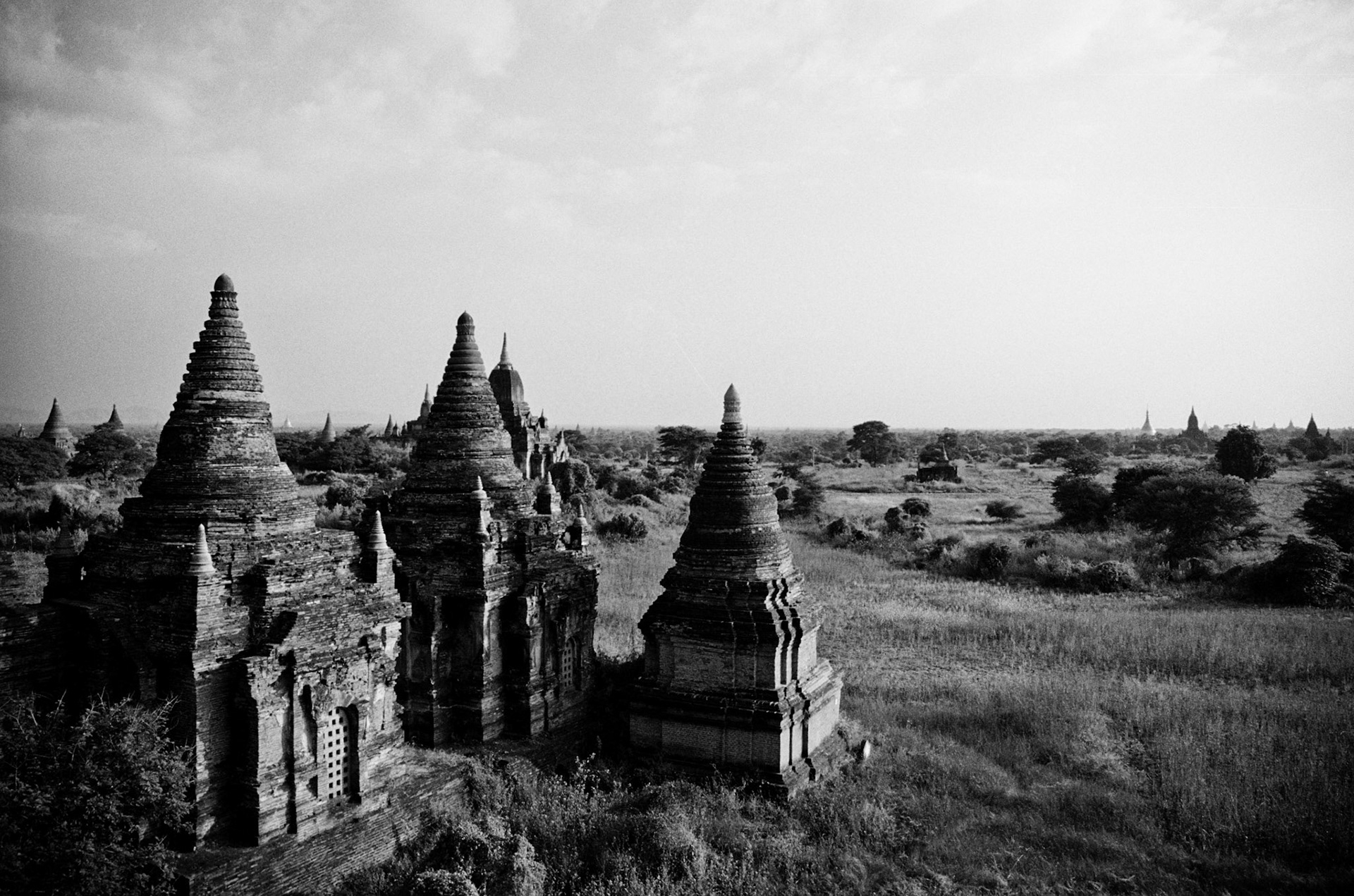 Bagan, the ancient city of Burma where the ruins of more than 4,000 temples and pagodas spread out over its 16 square mile plains. The majority of its buildings were built in the 1000s to 1200s, during the time when Bagan was the capital of the first Burmese Empire.