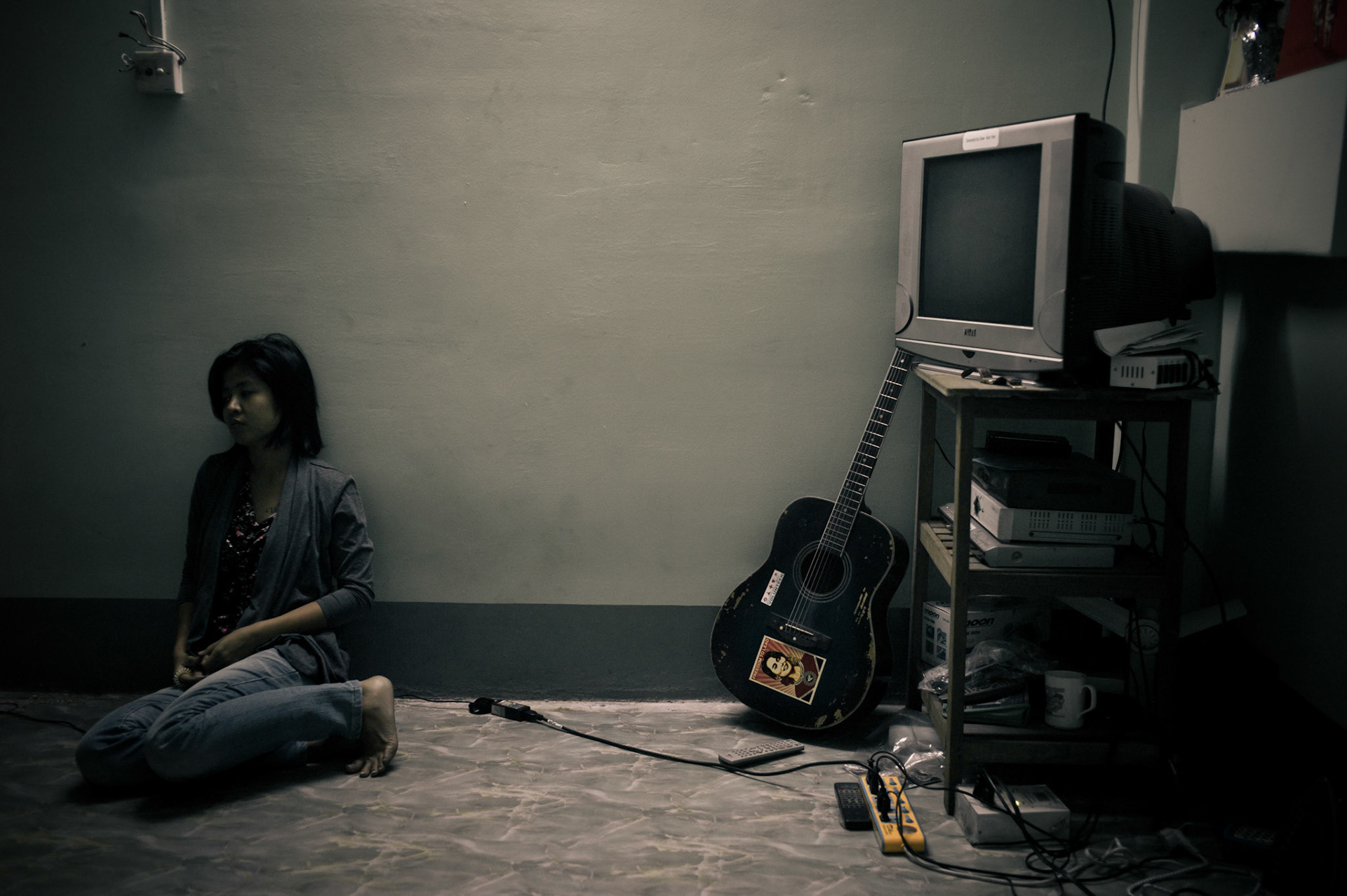 Members of Generation Wave meet at their secret office in Rangoon. Founded in the aftermath of the 'Saffron Revolution' in 2007, Generation Wave is an organisation of young social and political activists in Burma. Working closely with other politically active groups they are striving to promote democracy and human rights and have carried out a number of high profile campaigns, in particular calling for the release of all political prisoners. Until January 2012 there were 21 members of the organisation who were jailed for their political activities.