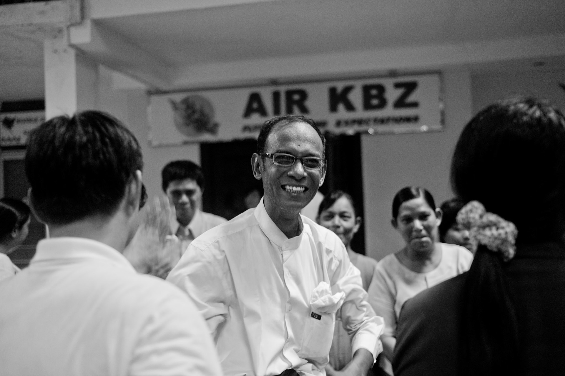 88 Generation Student leader Mya Aye arrives at Rangoon airport from Taunggyi prison. Mya Aye was sentenced to 65 years in prison in 2007 for his role in leading peaceful protests. The Presidential amnesty saw more than 600 political prisoners released from prison, many of who were former leaders of the mass democracy uprising in 1988 and were serving long sentences of 65 years or more.