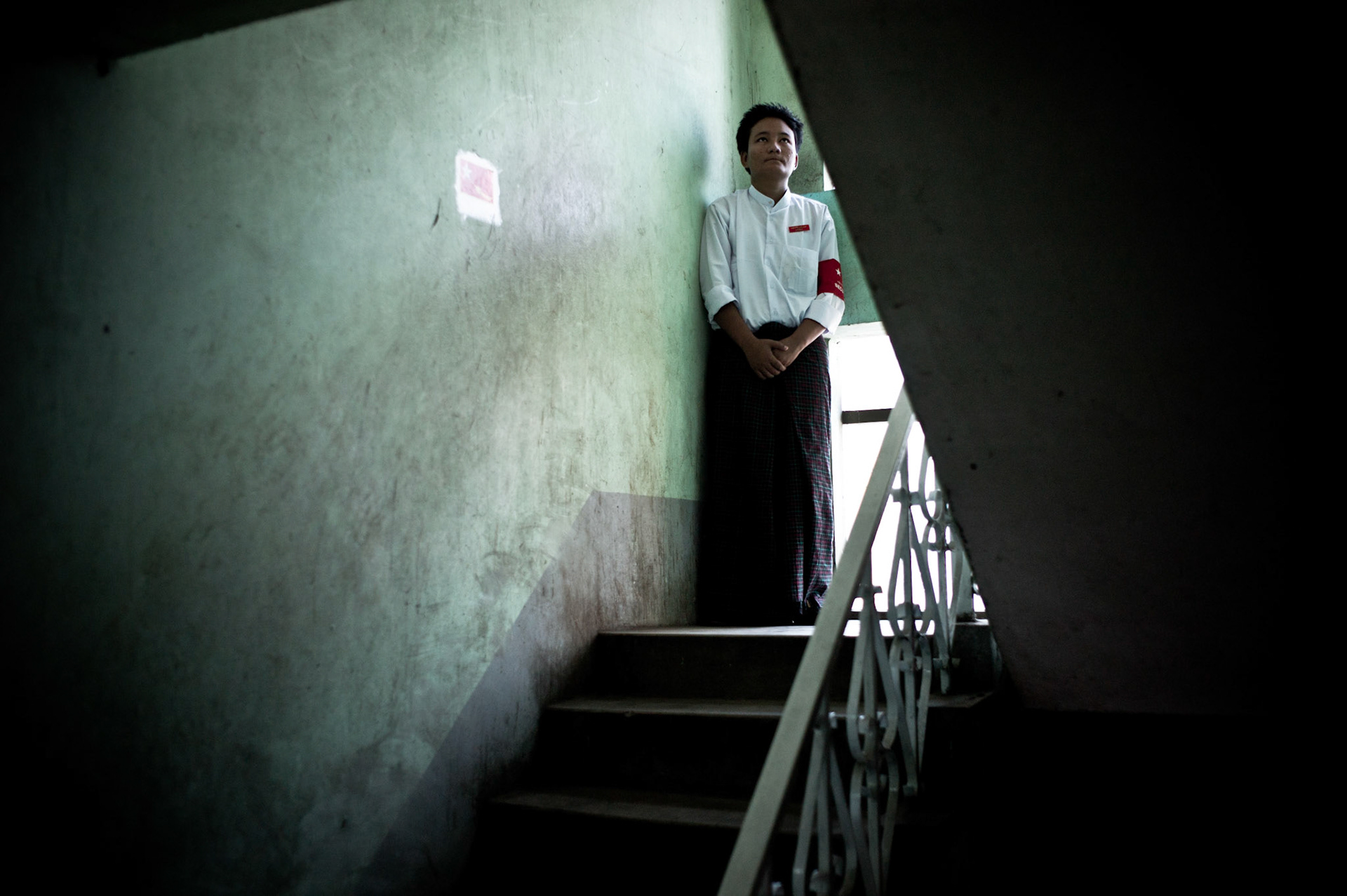 Youth members of the National League for Democracy provide security for Aung San Suu Kyi wherever she goes as the Burmese authorities provide no assistance at all. In 2003 she escaped with her life when hundreds of her party were attacked and killed during an ambush whilst she was campaigning in Depayin.
