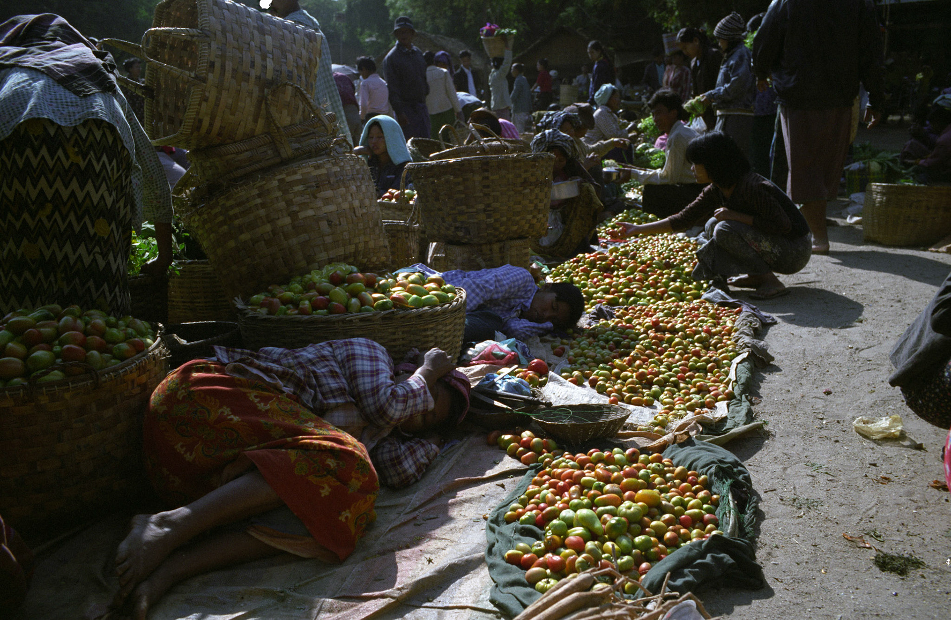 The daily market is the focal point of most Burmese towns. Once known as the 'rice-bowl' of Asia and despite being a natural resource rich nation, Burma has now become one of the poorest nations on earth due to chronic economic mismanagement by the ruling military regime.