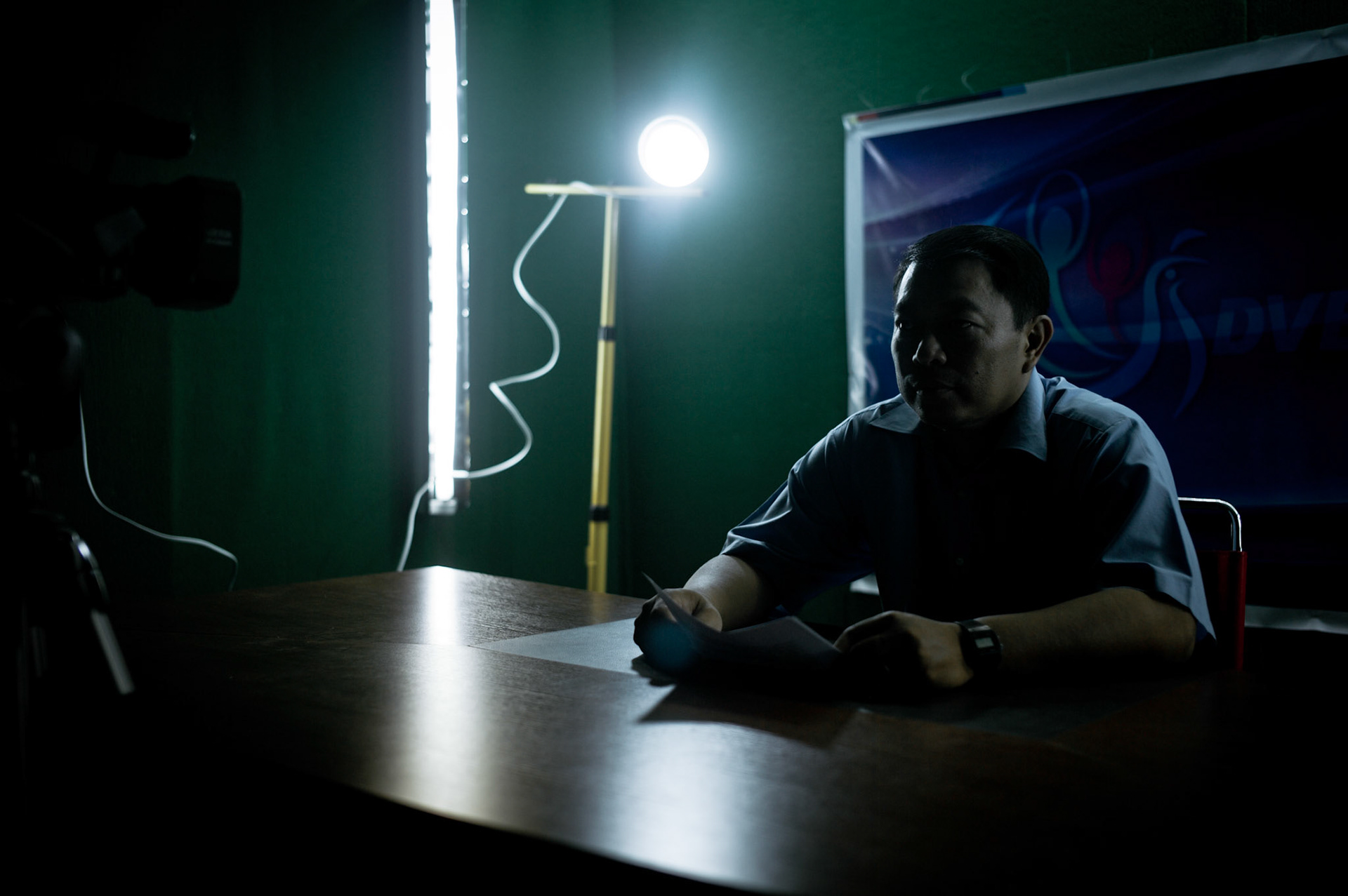 Each day DVB broadcasts satellite news and current affairs programmes into Bruma to counter the regime's propaganda on state controlled TV channel MRTV