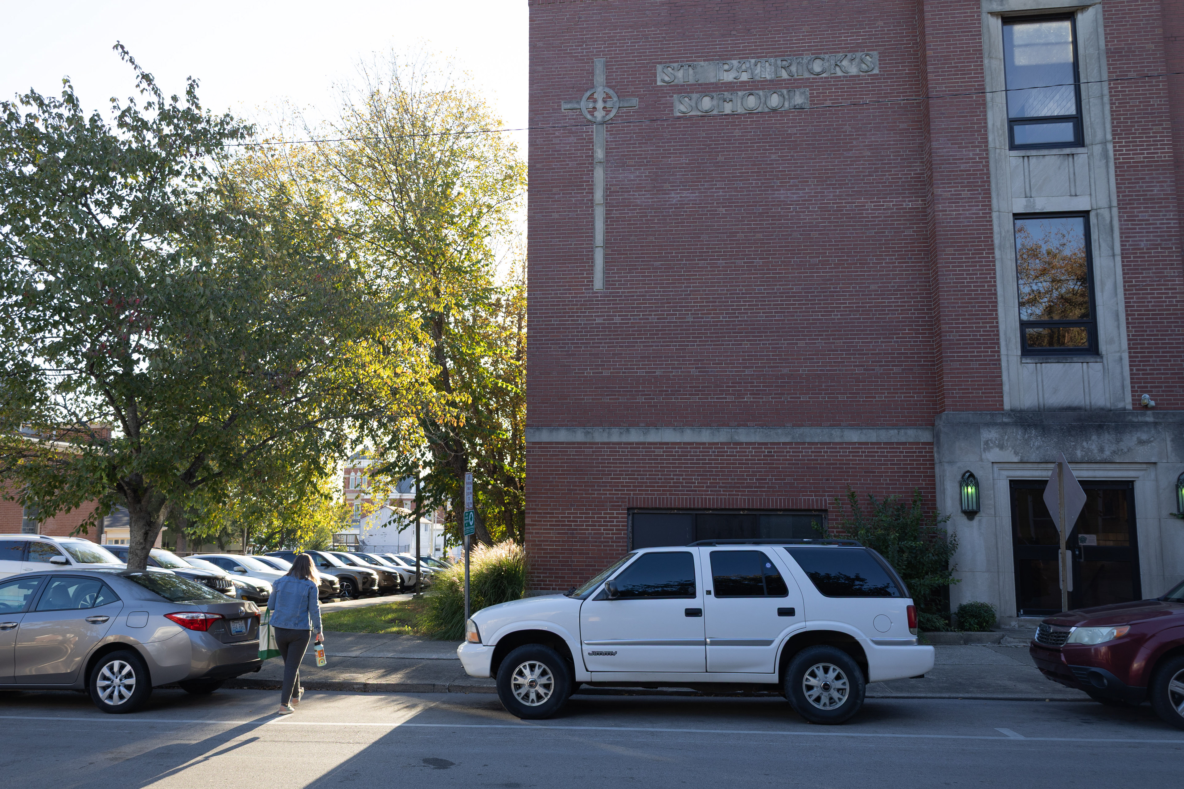 Erin teaches a small art class at St. Patrick’s School once a day.
