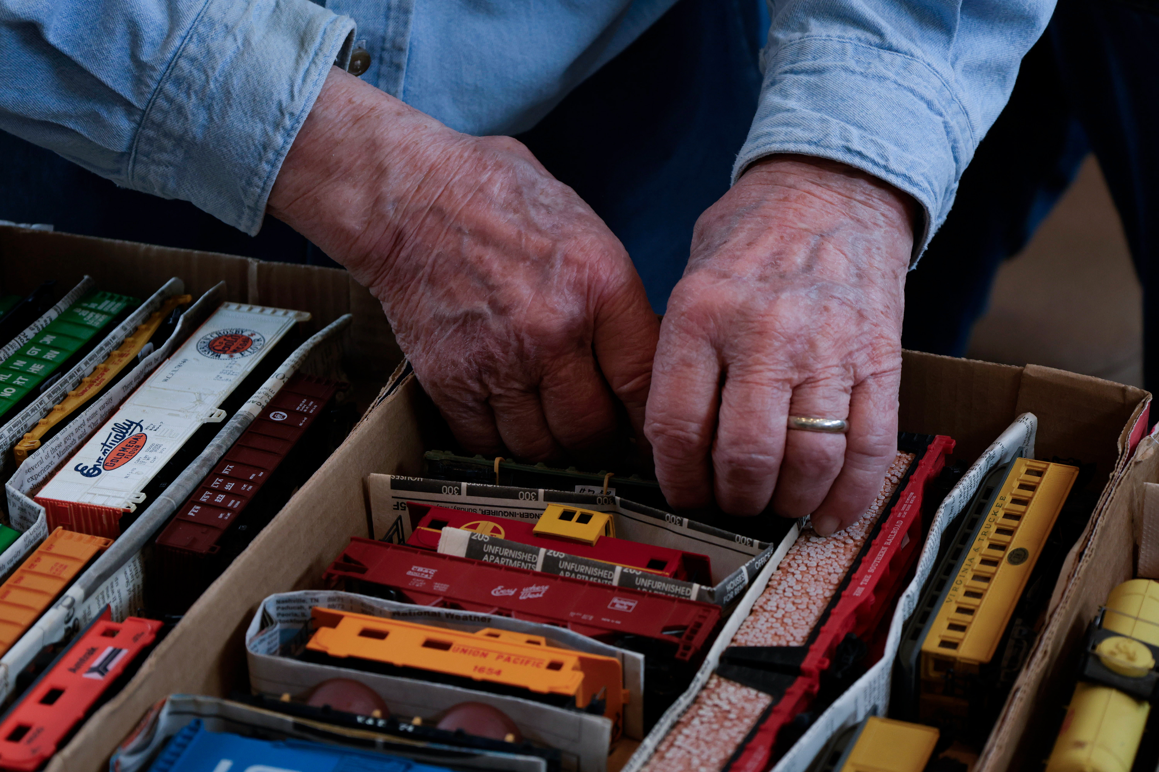 Ed James, 89, is the oldest member of the Show Modular Model Railroad Club. The club hosted a Model Train Show and Sale at the Historic RailPark and Museum on Feb. 22, 2025.