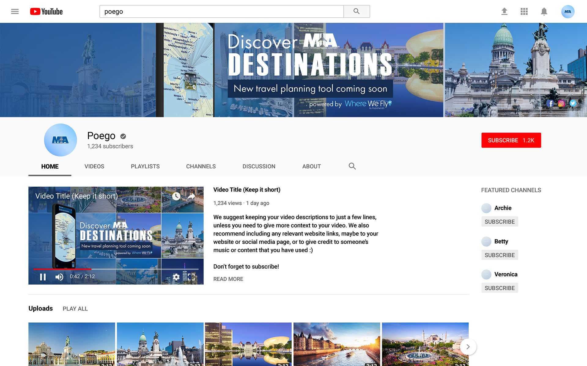 YouTube Profile Takeover Mockup
