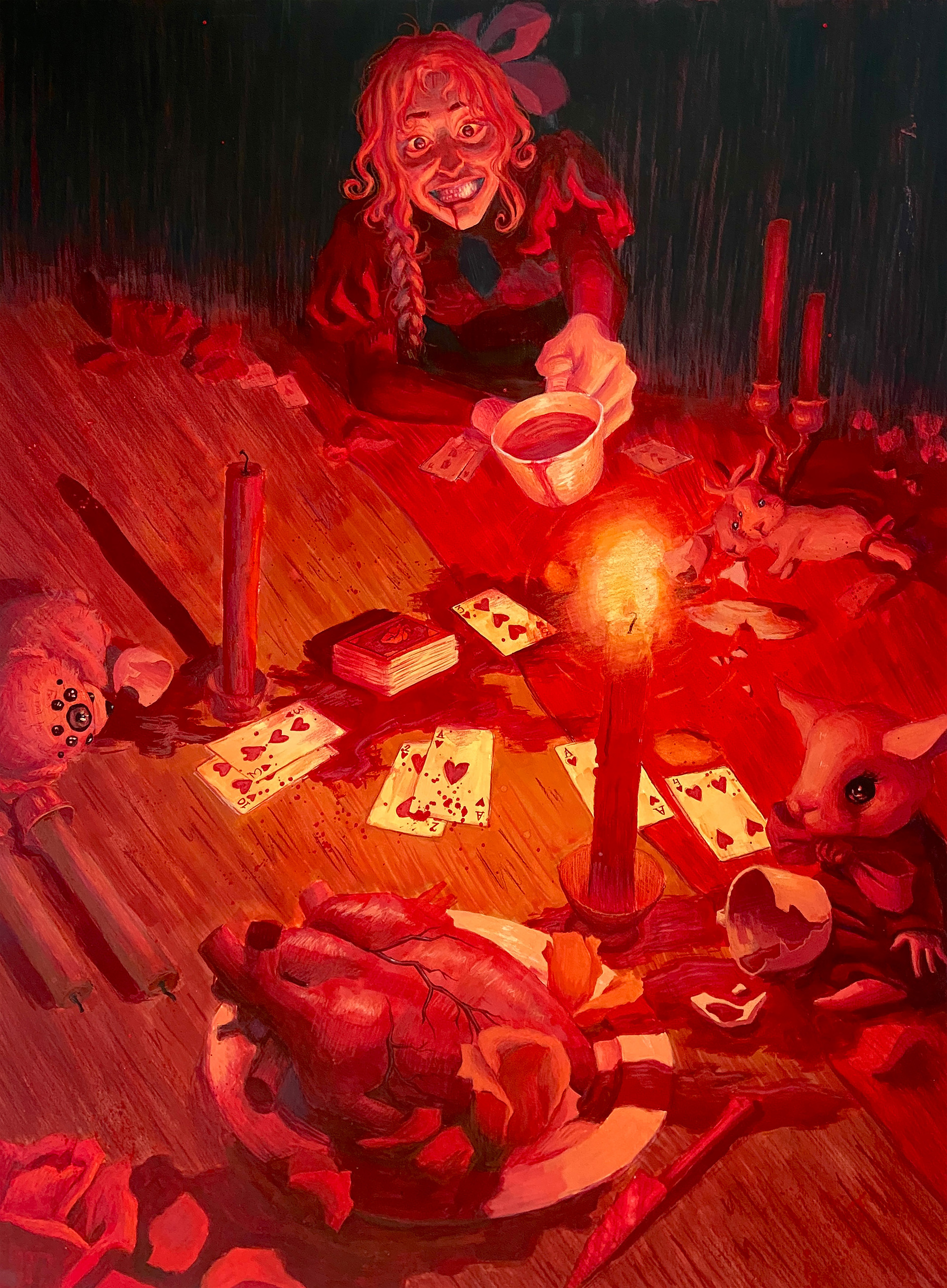 Watercolor, gouache, colored pencil, 30 x 22"