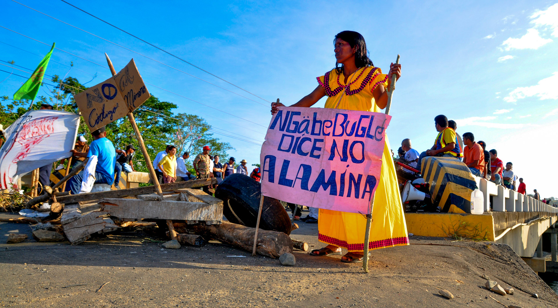 Panama City, Panama. Protest by the indigenous peoples of Panama. In recent years, the indigenous people have generated much of the opposition in different governments that do not respect their laws. By: Edwin Gonzalez.