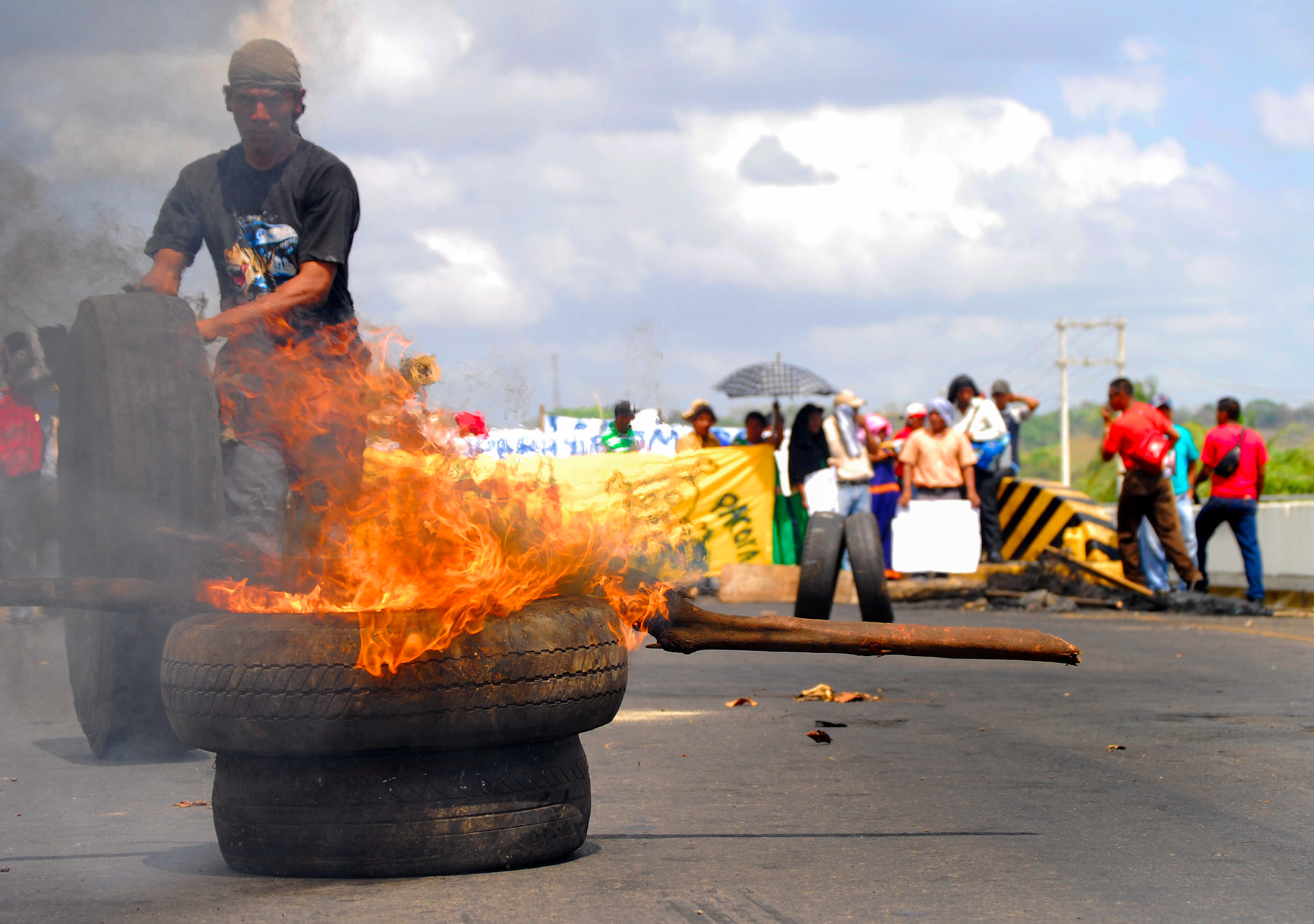 Panama City, Panama. Protest by the indigenous peoples of Panama. In recent years, the indigenous people have generated much of the opposition in different governments that do not respect their laws. By: Edwin Gonzalez.