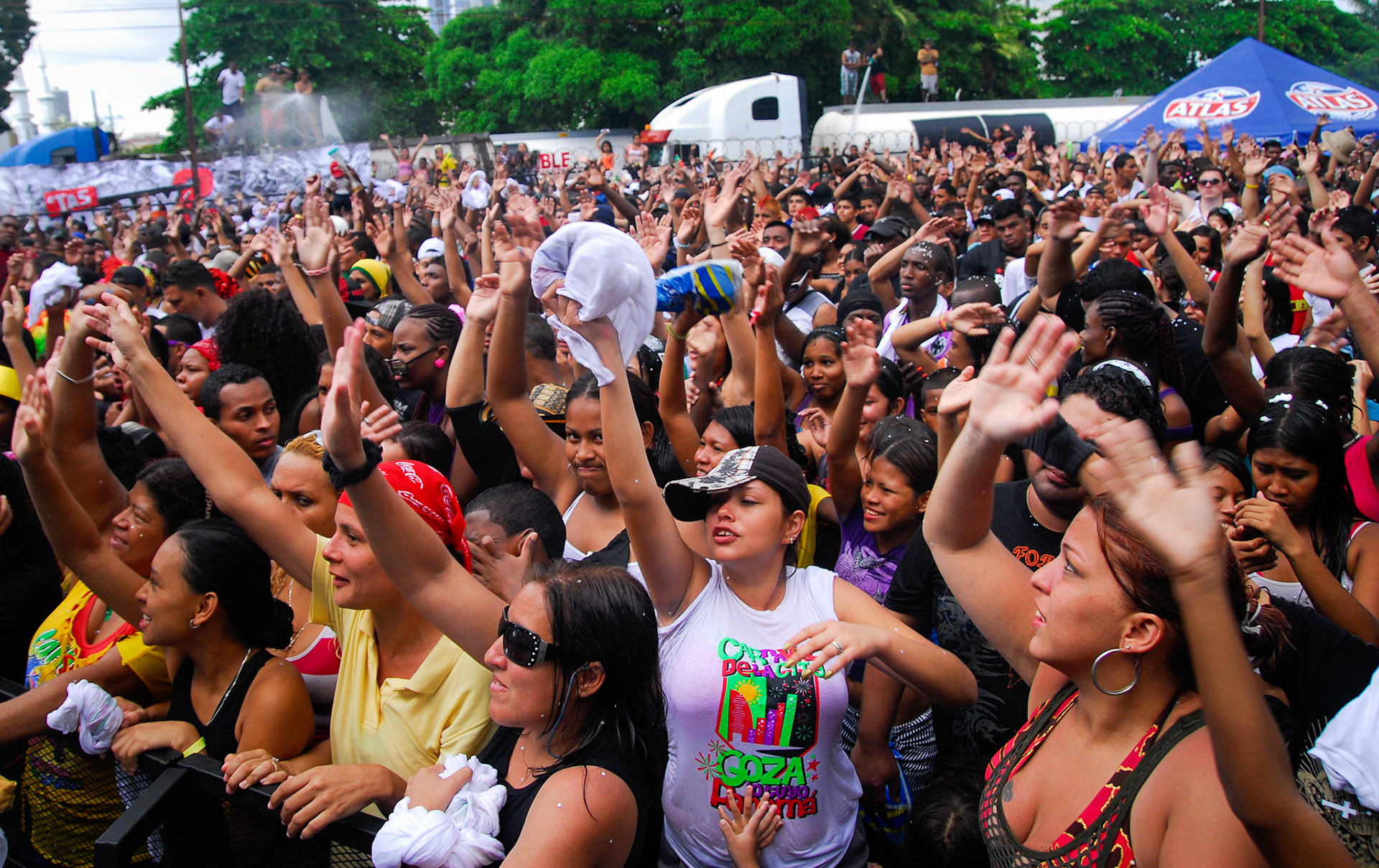 Panama, Panama City. 3/6/2011. For four days thousands of Panamanians enjoy the celebration of carnivals in Panama. By Edwin Gonzalez.