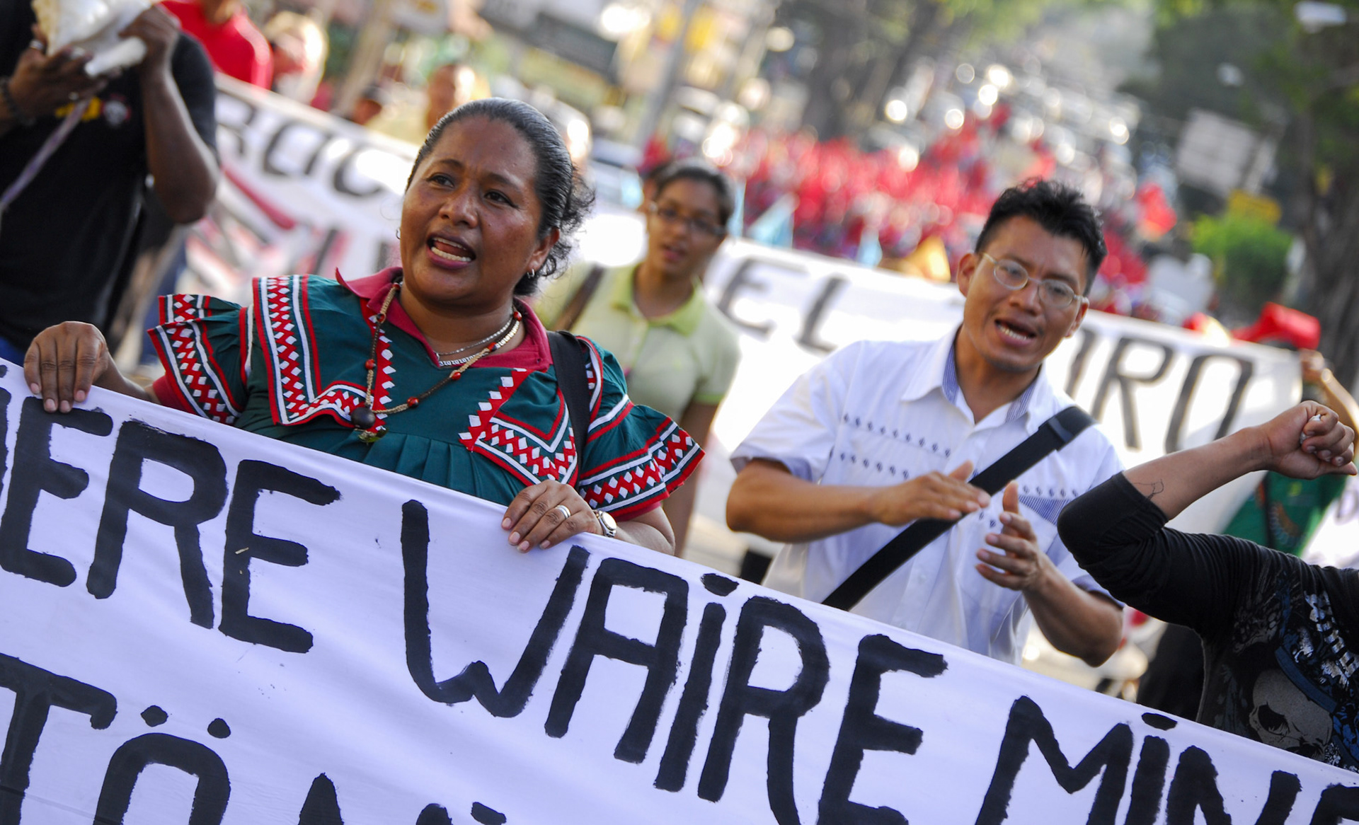 Panama City, Panama. Protest by the indigenous peoples of Panama. In recent years, the indigenous people have generated much of the opposition in different governments that do not respect their laws. By: Edwin Gonzalez.